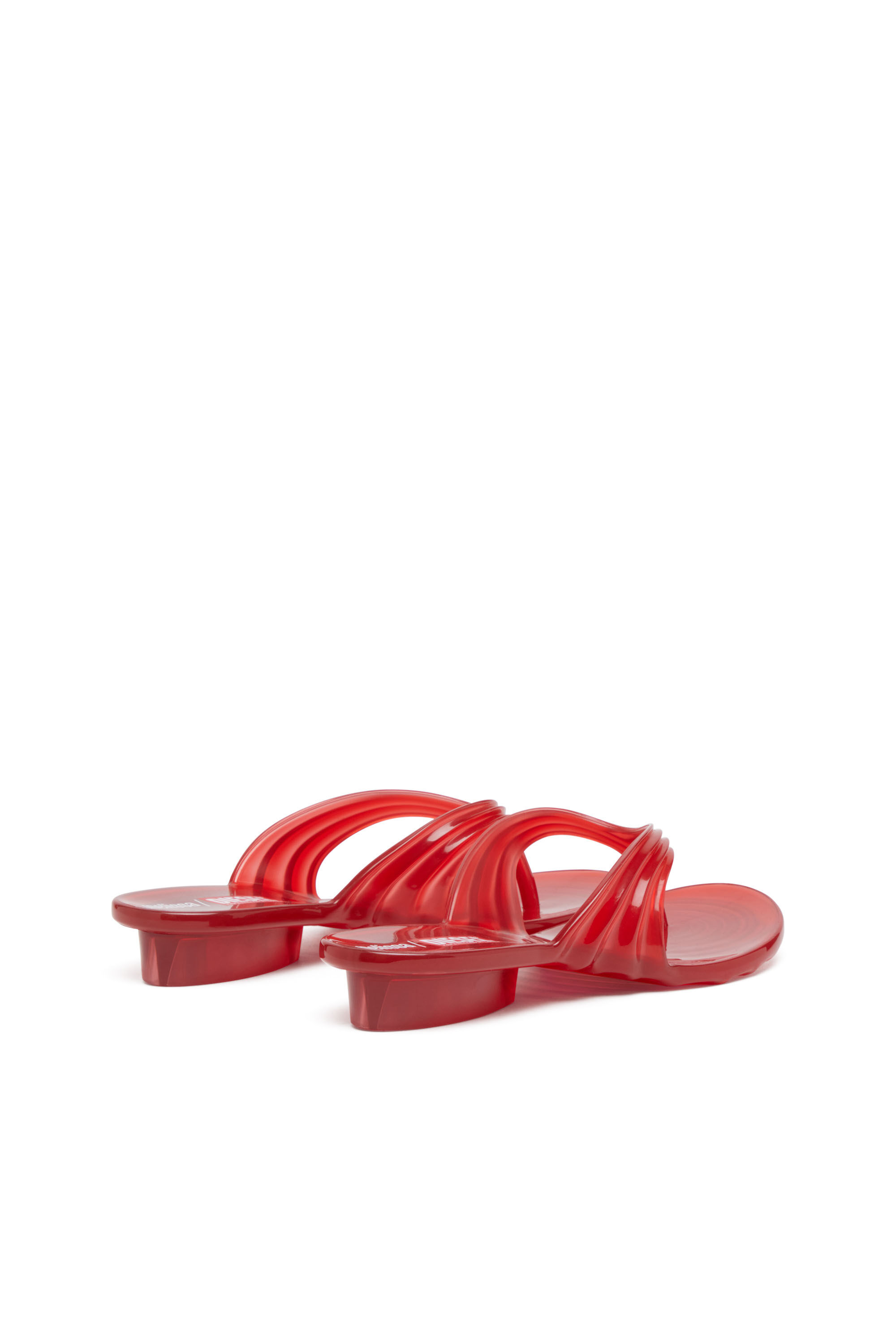 Diesel - MELISSA QUANTUM THONG, Tong sculpturale en Melflex&reg; Femme in Rouge - 3