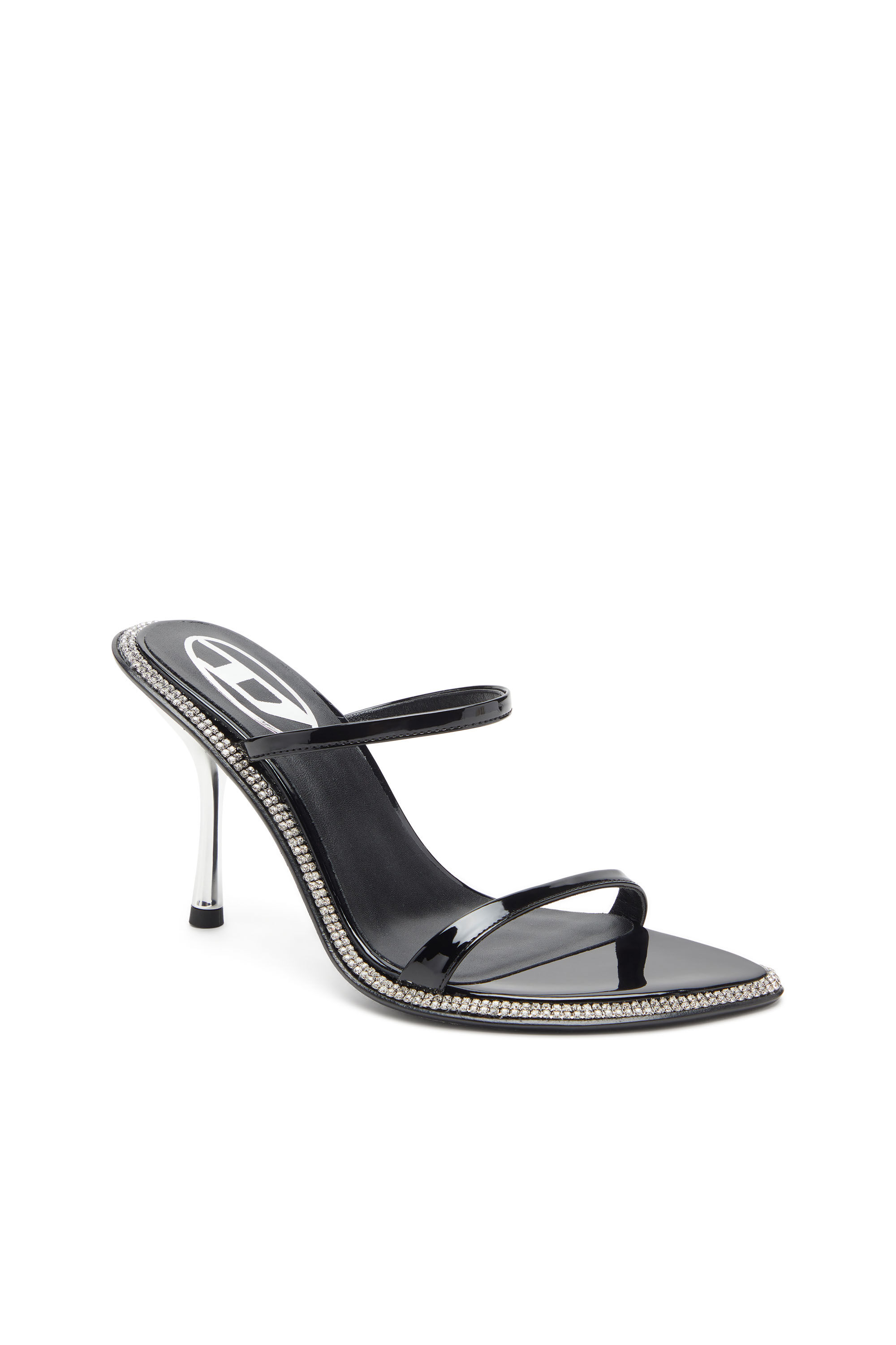 Diesel - D-HAVANNA SDL, D-Havanna-Mules à brides en cuir verni avec cristaux Femme in Noir - 6