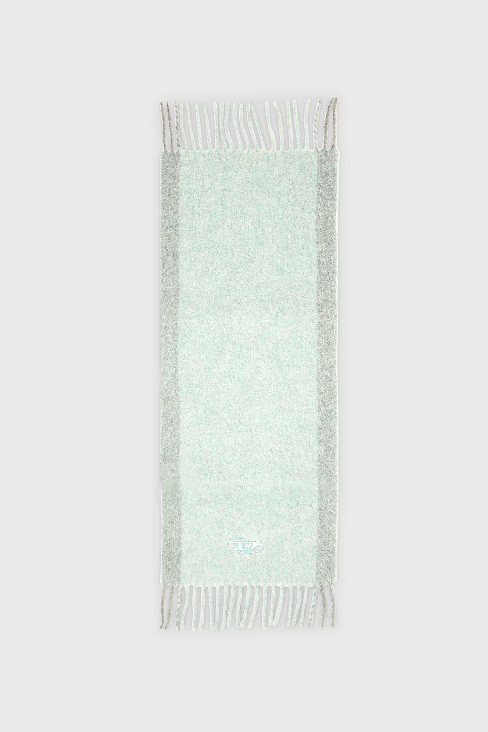 Diesel - S-OLID, &Eacute;charpe en m&eacute;lange de laine avec rayures contrast&eacute;es Homme in Vert - 2