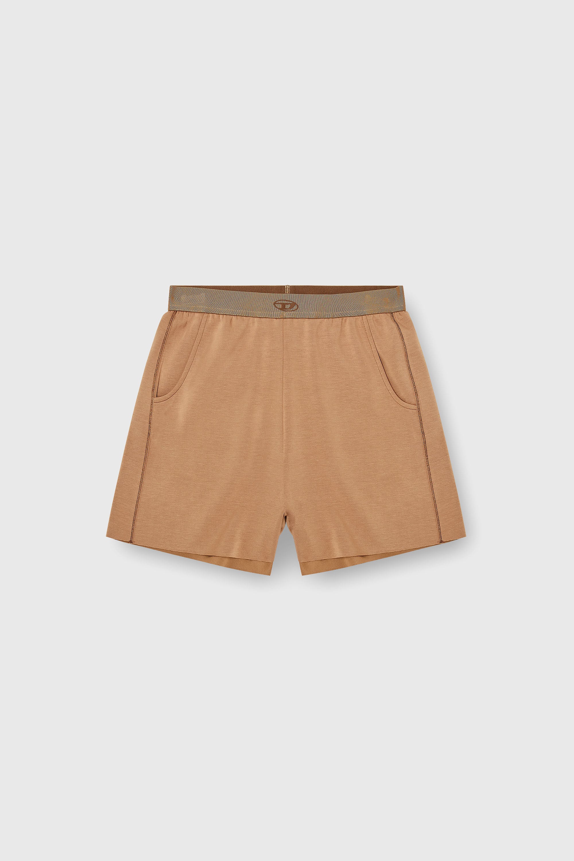 Diesel - MARTHA-UTLT, Short en scuba stretch l&eacute;ger Femme in Marron - 2