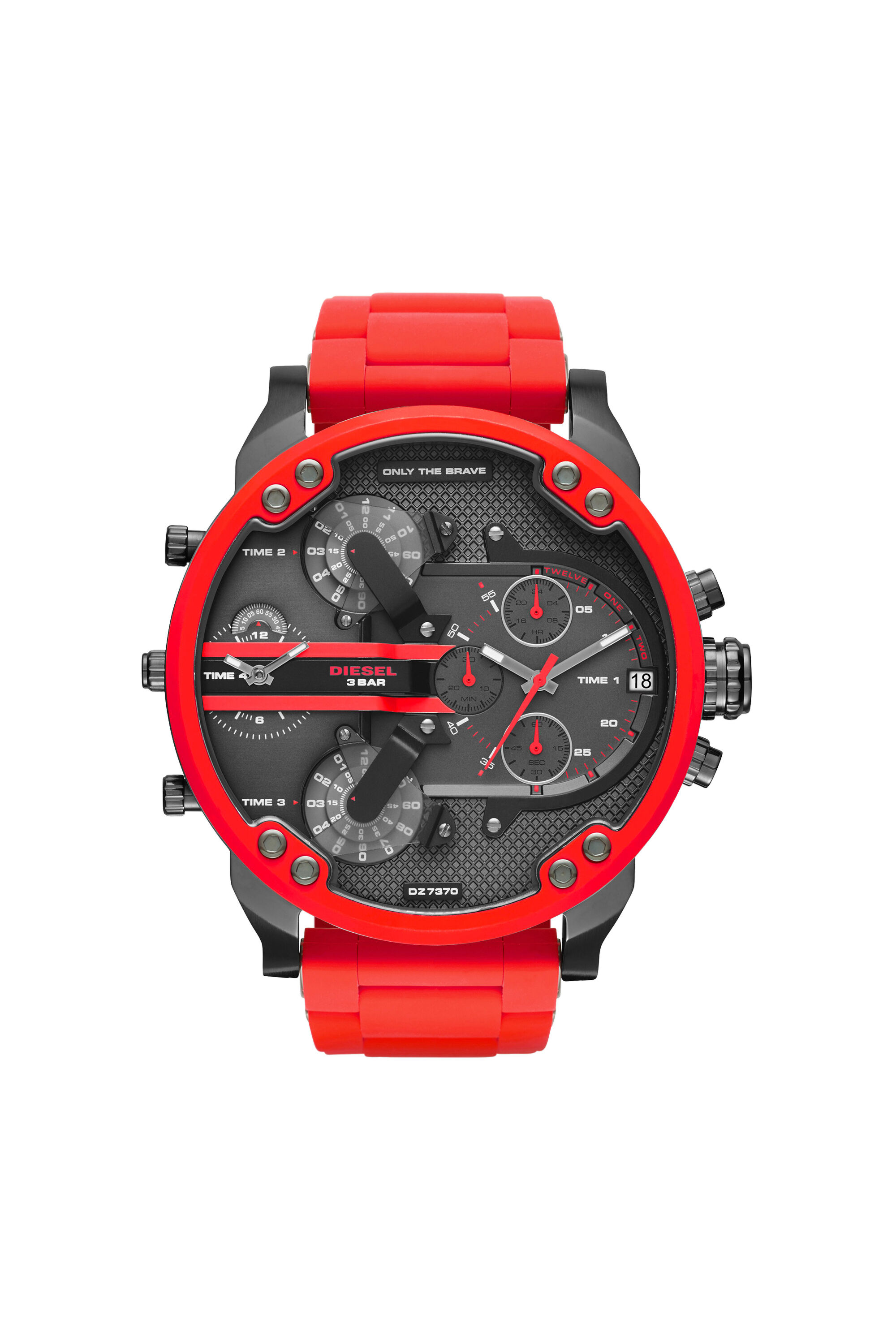 Montre diesel homme sale rouge