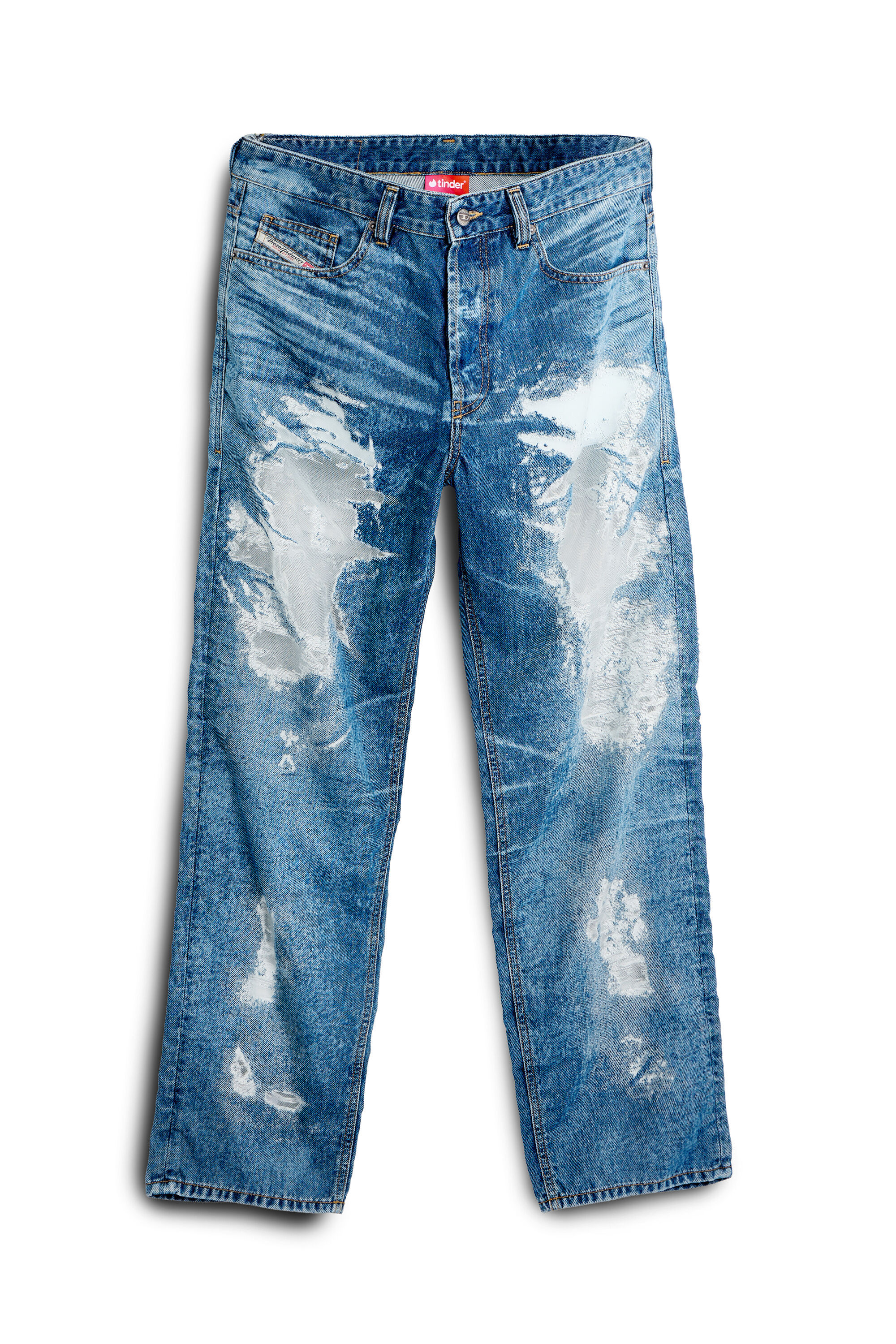 Diesel - Regular Jeans 2024 D-Macs 068ZH Homme, Bleu moyen - Image 4