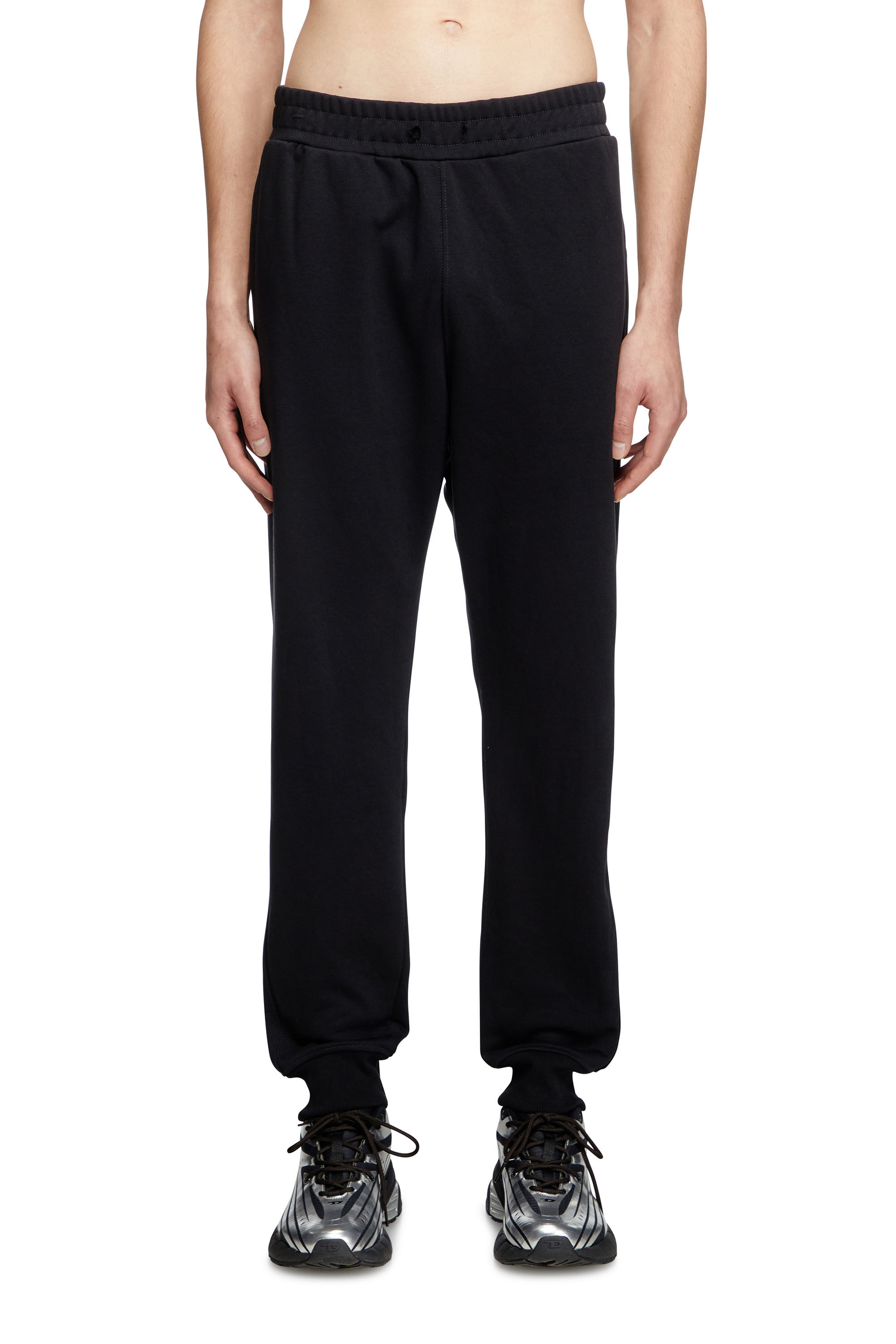 Diesel - P-TARGA-R1, Pantalon de survêtement avec mini logo Homme in Noir - 3