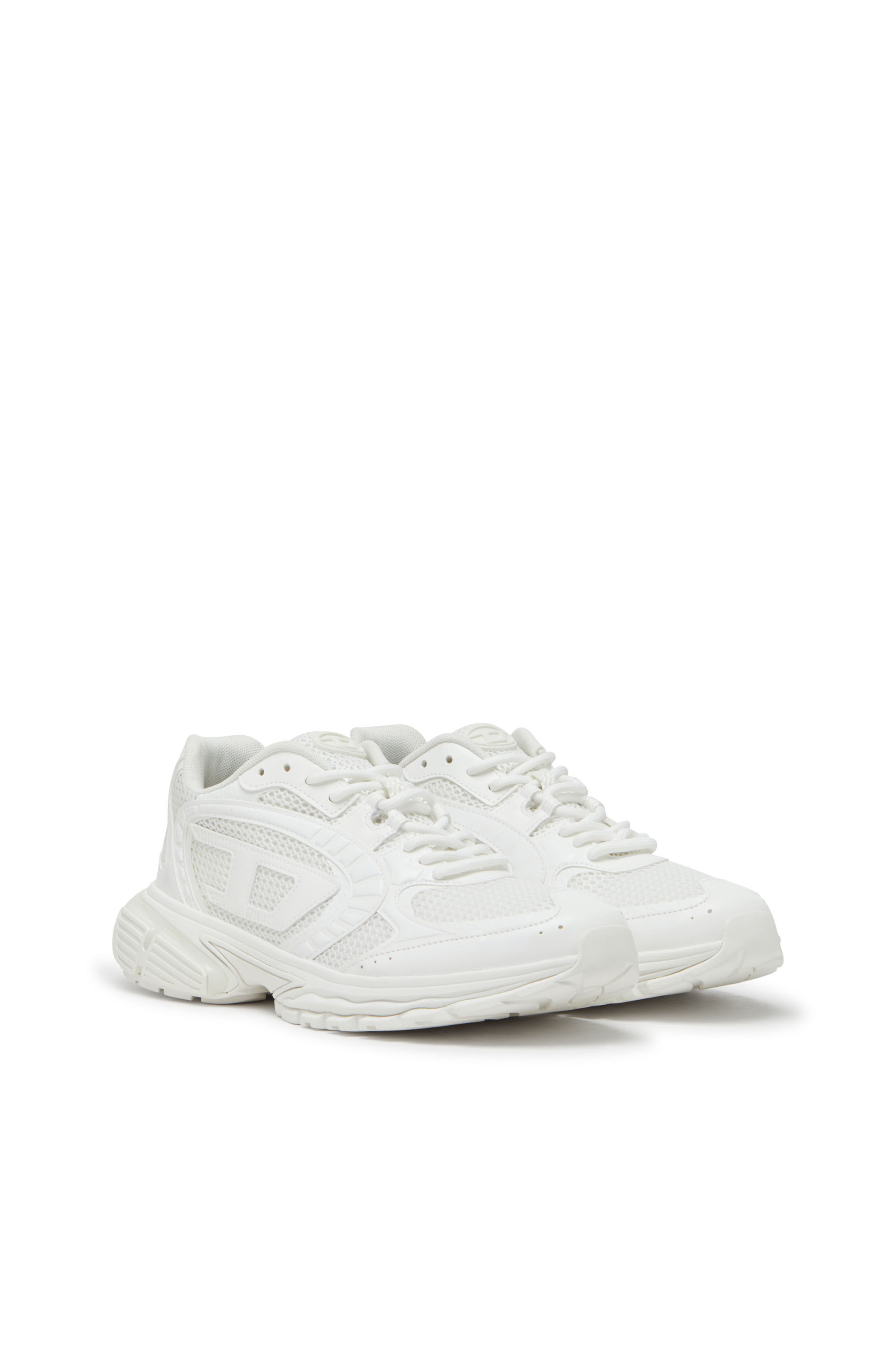 Diesel - S-PRO-V-DENSE LOW W, S-Pro-V-Dense-Sneakers en mesh monochrome avec logo Oval D Femme in Blanc - 2
