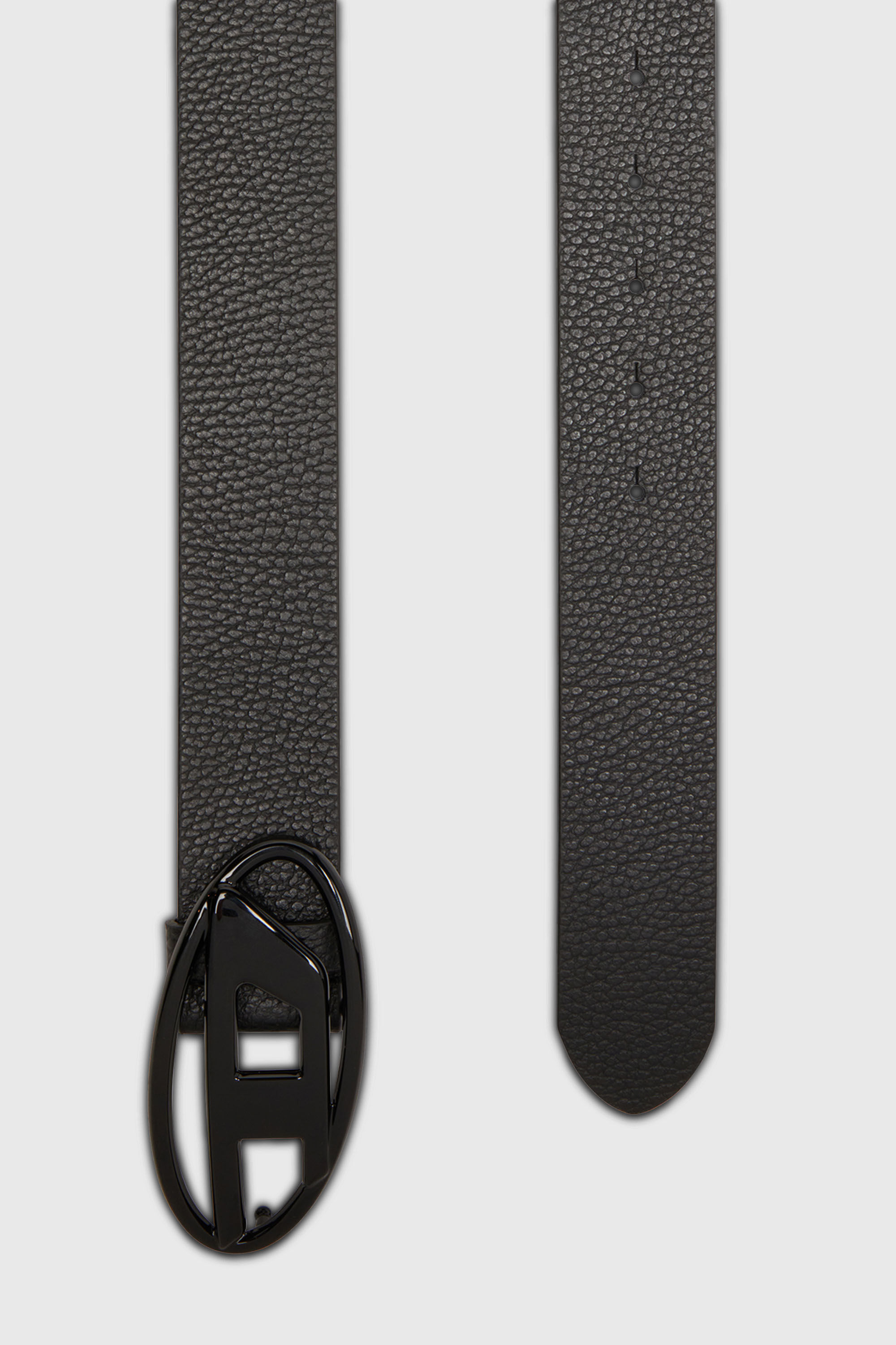 Diesel - B-1DR, Ceinture 4 cm en cuir  avec boucle &agrave; logo Oval D mate Mixte in Noir - 2