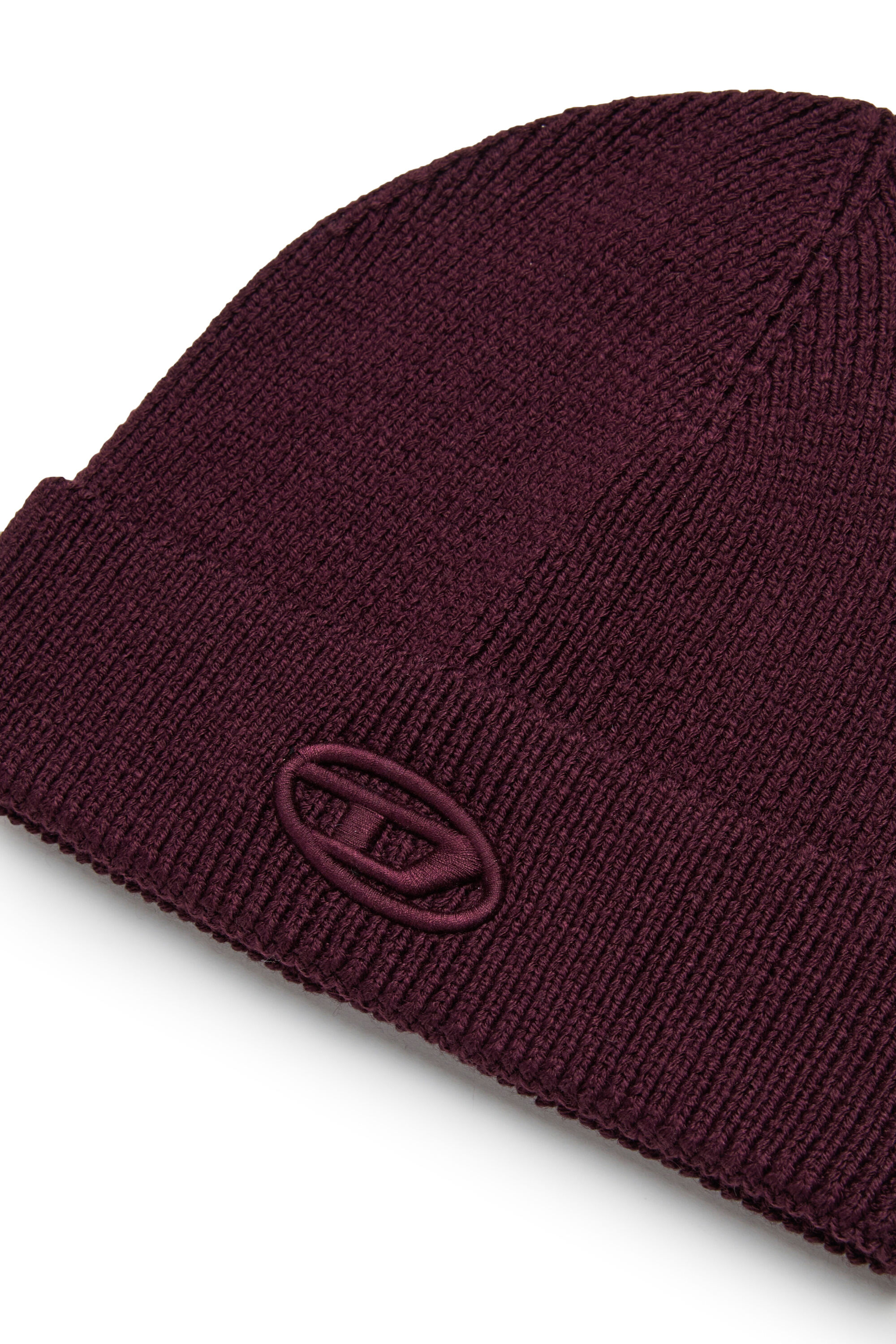 Diesel - FKCODERFULLYC, Bonnet en laine avec logo brodé Mixte in Violet - 3
