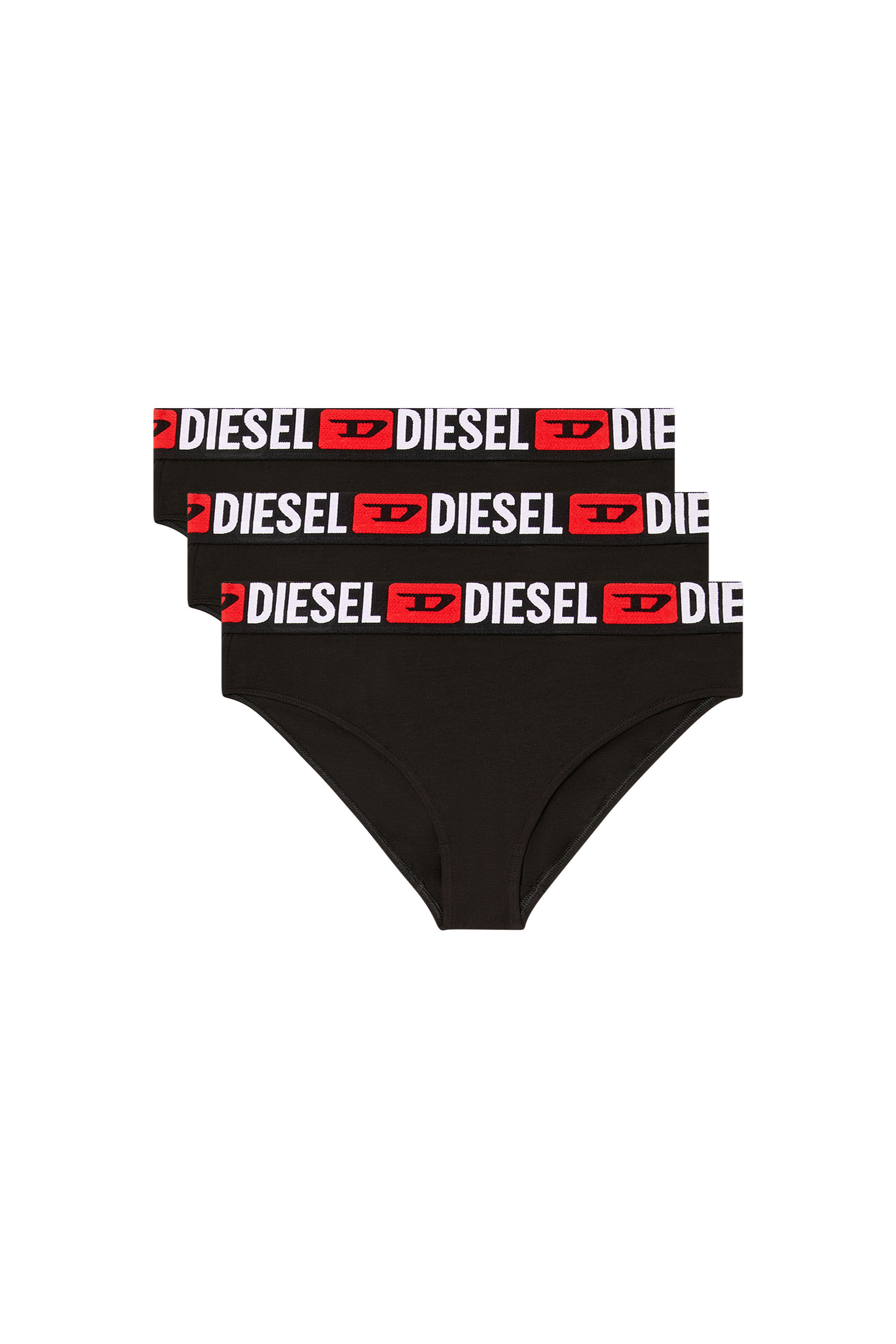 Diesel - SAM-D-CORE-3PACK, Lot de trois culottes avec maxi logo à la taille Femme in Noir - 2