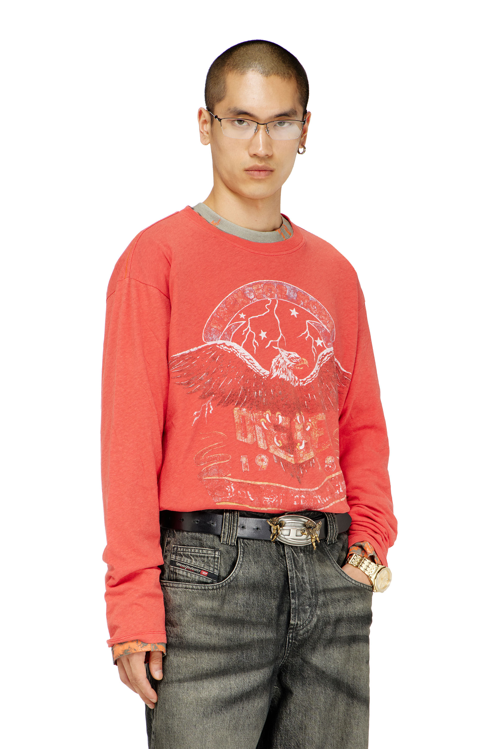 Diesel - T-GERI-LS, T-shirt &agrave; manches longues avec graphismes concert Homme in ToBeDefined - 3