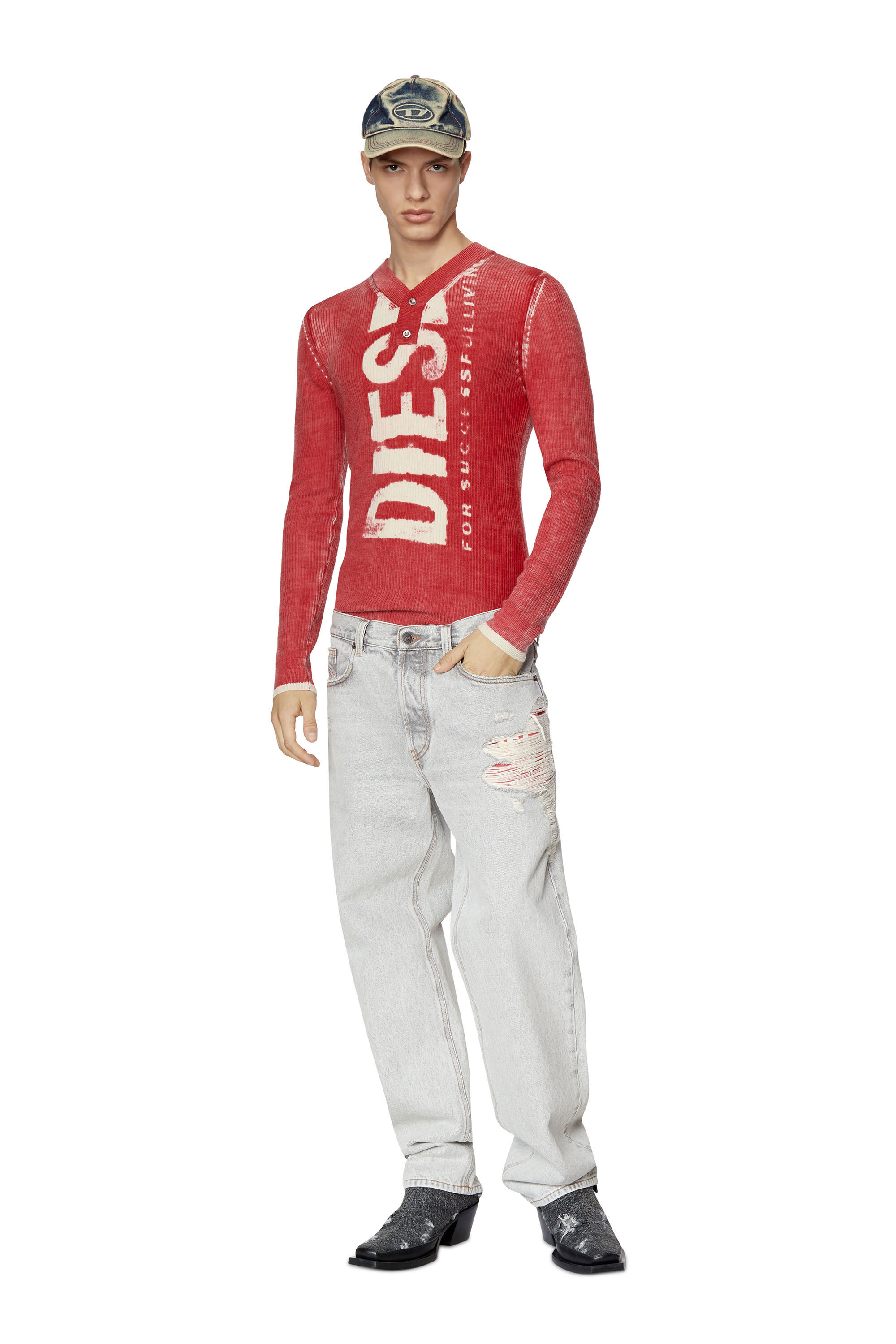 Diesel - 2010 D-Macs 007D9 Straight Jeans, Gris Clair - Image 1