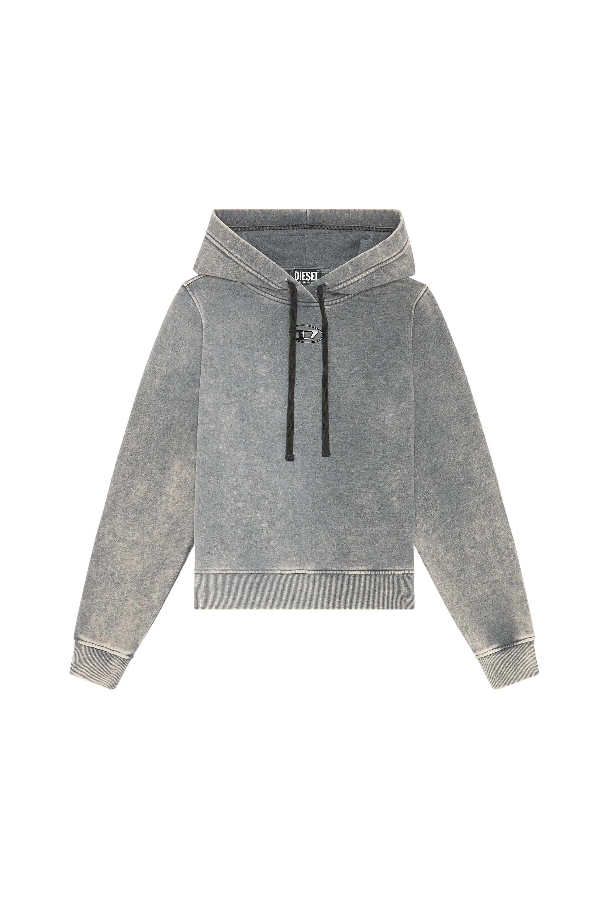 Diesel - F-REGGY-HOOD-G2, Woman's Hoodie with injection moulded logo in Dark grey - 2