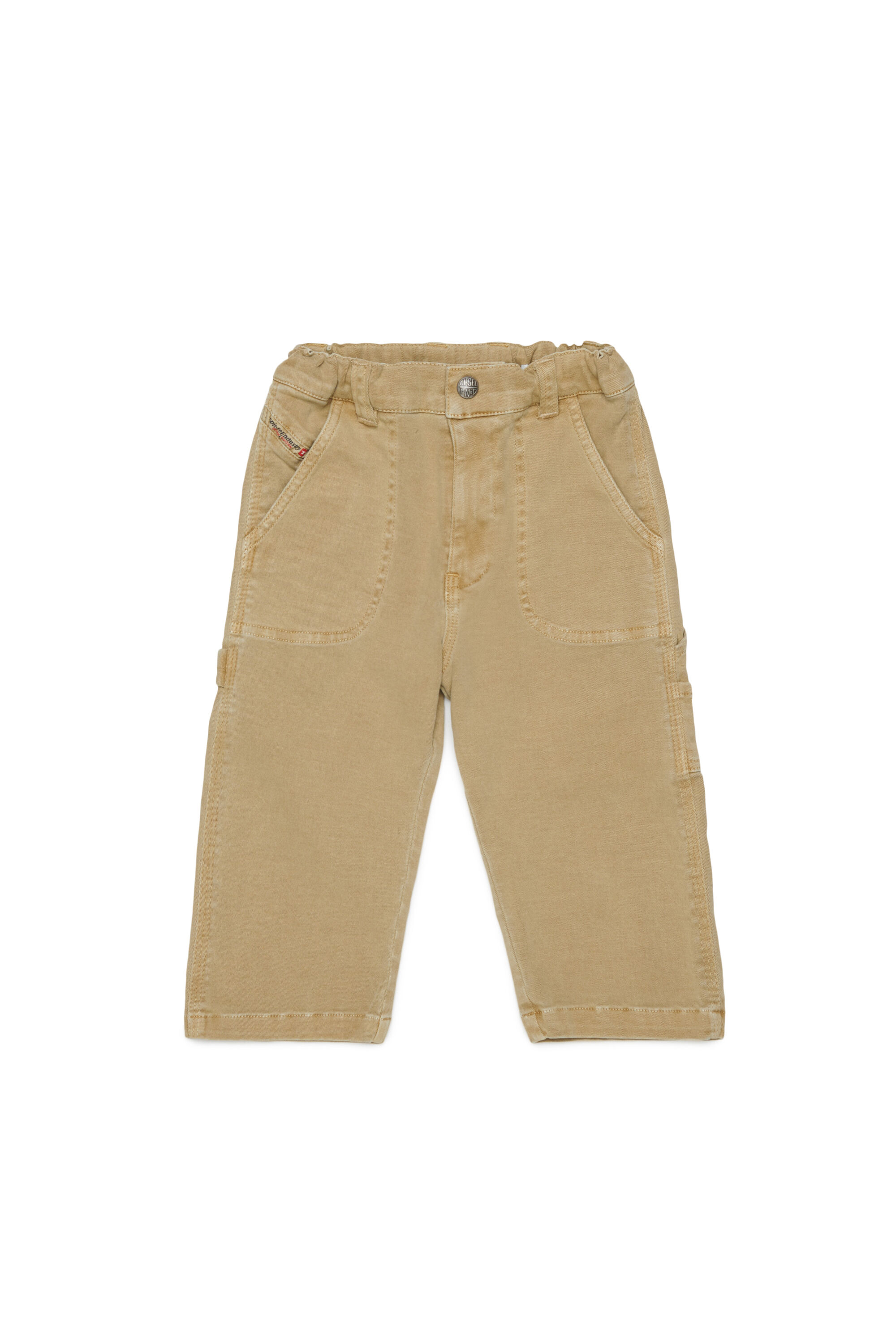 Diesel - PELINIB, Pantalon style workwear en coton stretch Homme in Marron - 1