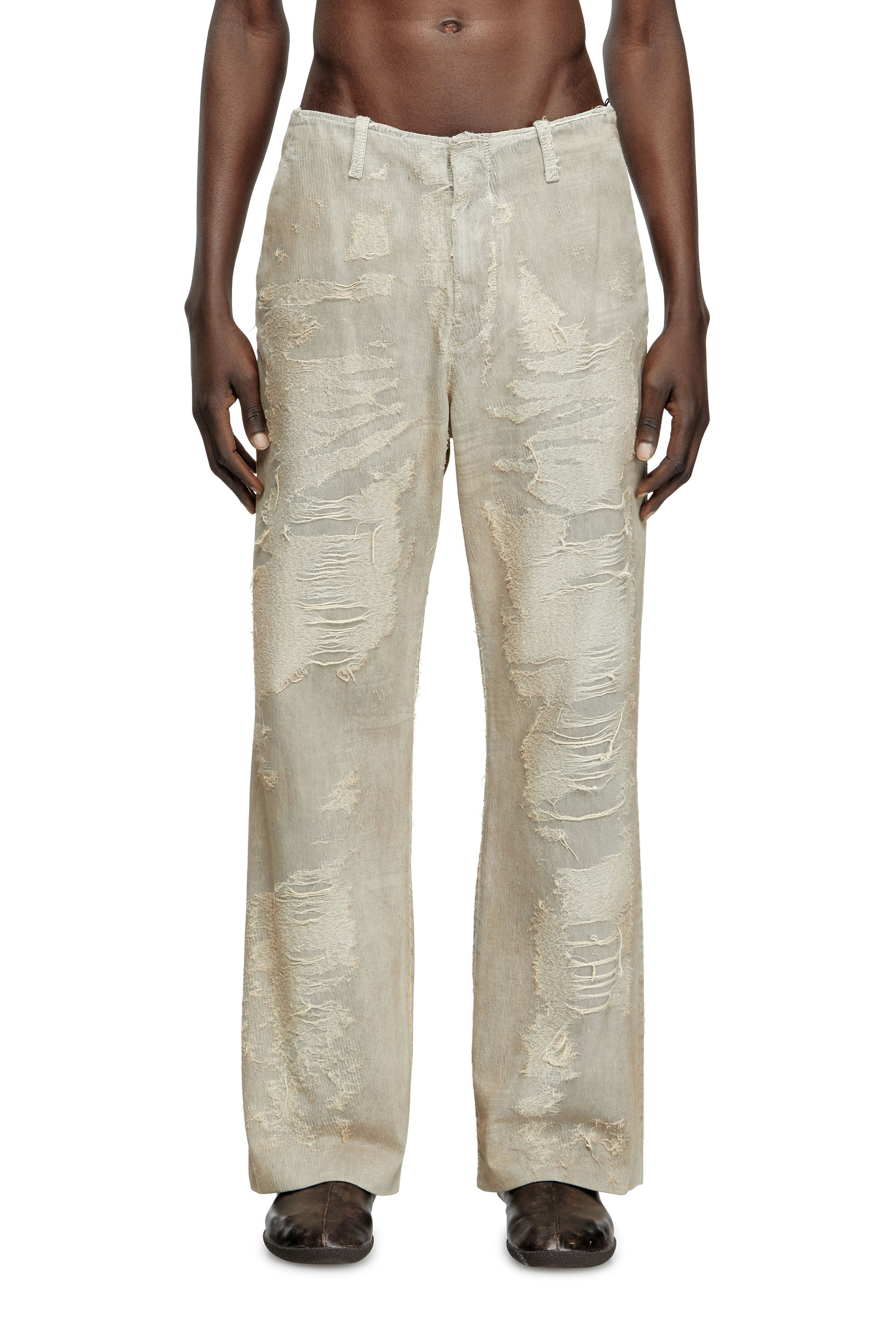 Diesel - Relaxed Jeans D-Boix 007AU Homme, Gris Clair - Image 3