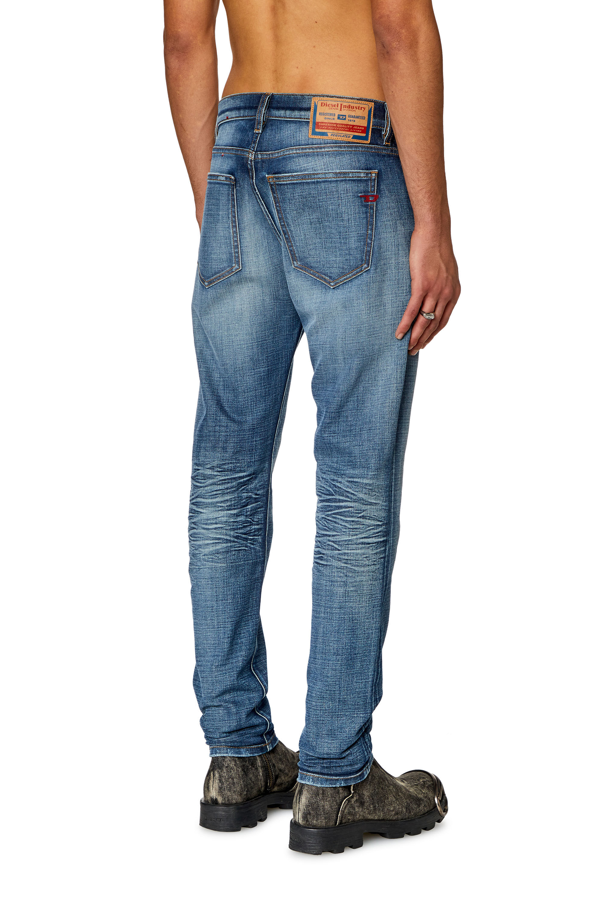 Diesel - Slim Jeans 2019 D-Strukt 0DQAE, Bleu moyen - Image 4