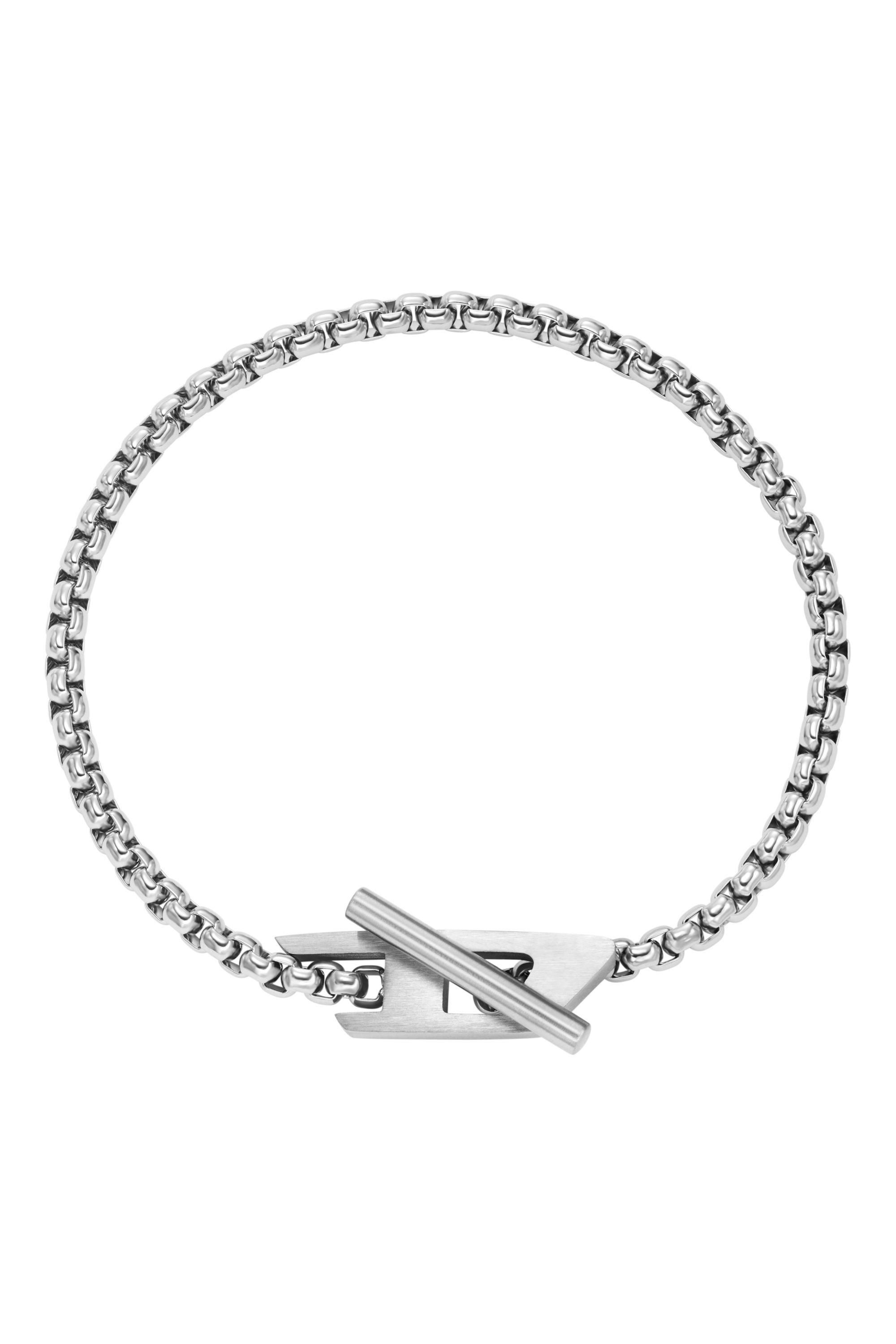 Diesel - DX1476, Bracelet chaîne en acier inoxydable Mixte in Gris argenté - 1