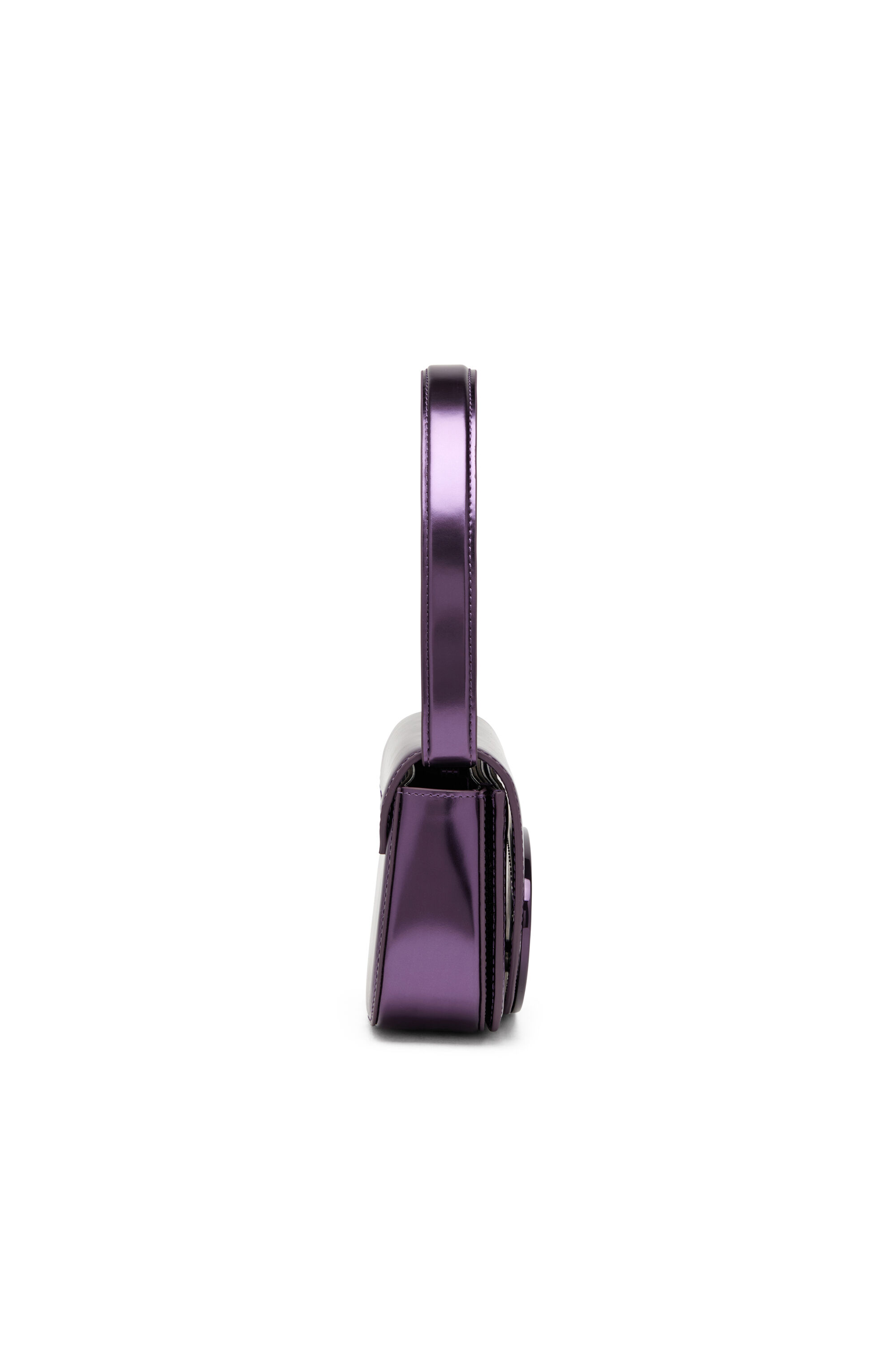 Diesel - 1DR, 1DR-Sac iconique à bandoulière en cuir effet miroir Femme in Violet - 4