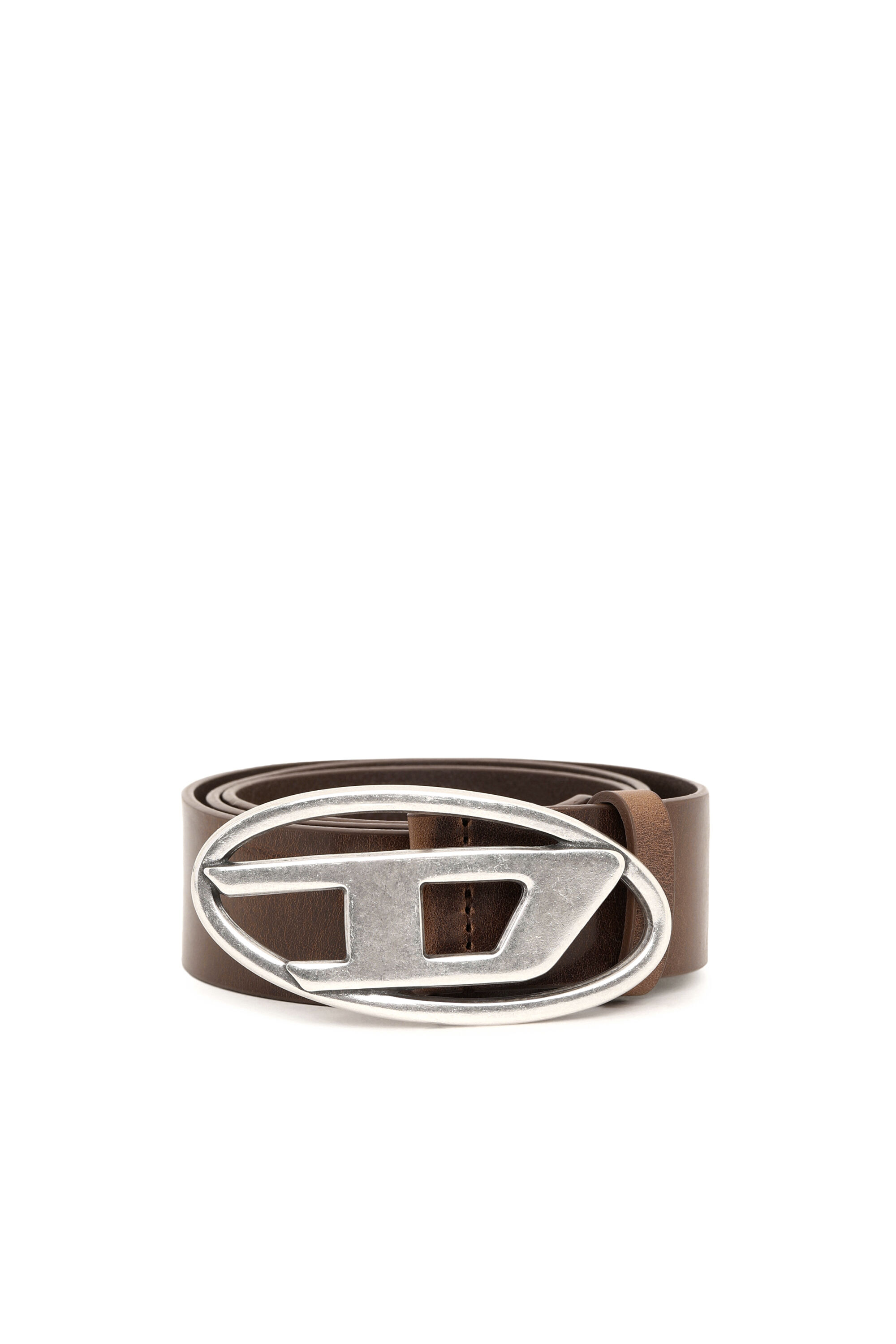 B 1DR ceinture a boucle en D argentee pour femmes Diesel