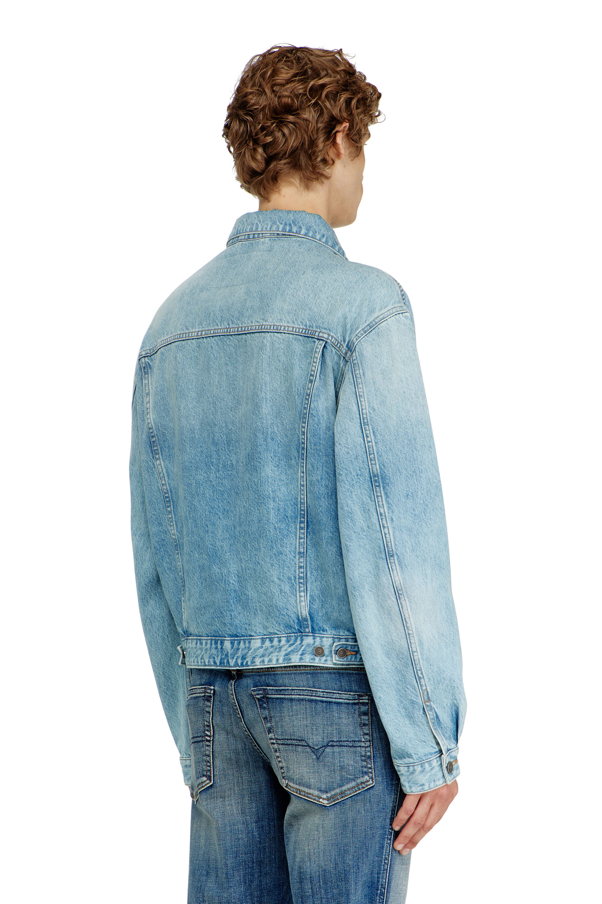 Diesel - D-RANGER, Unisex's Trucker jacket in denim in Light Blue - 4