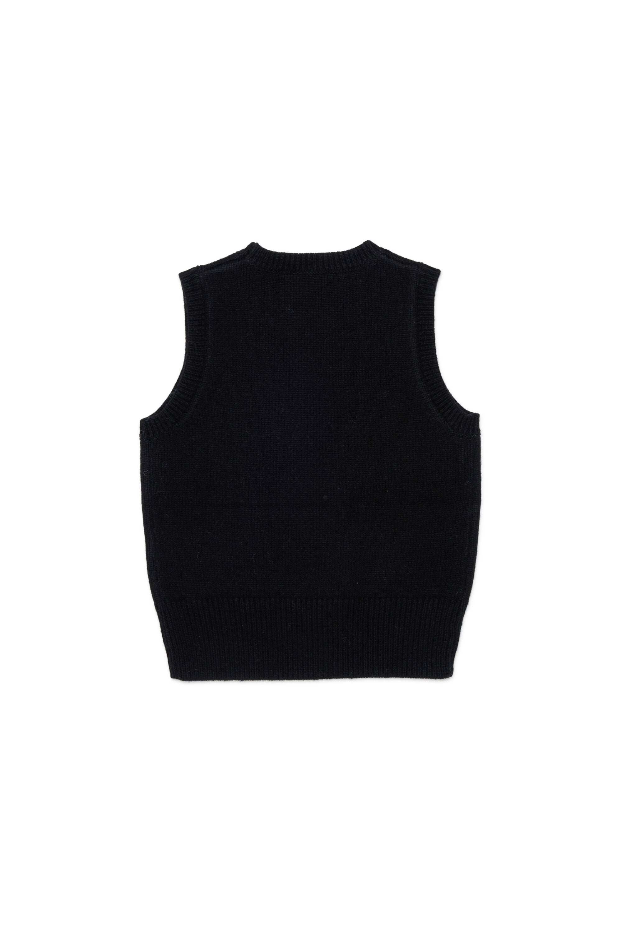 Diesel - KIMKY, Gilet en maille enrichi en cachemire Femme in Noir - 2