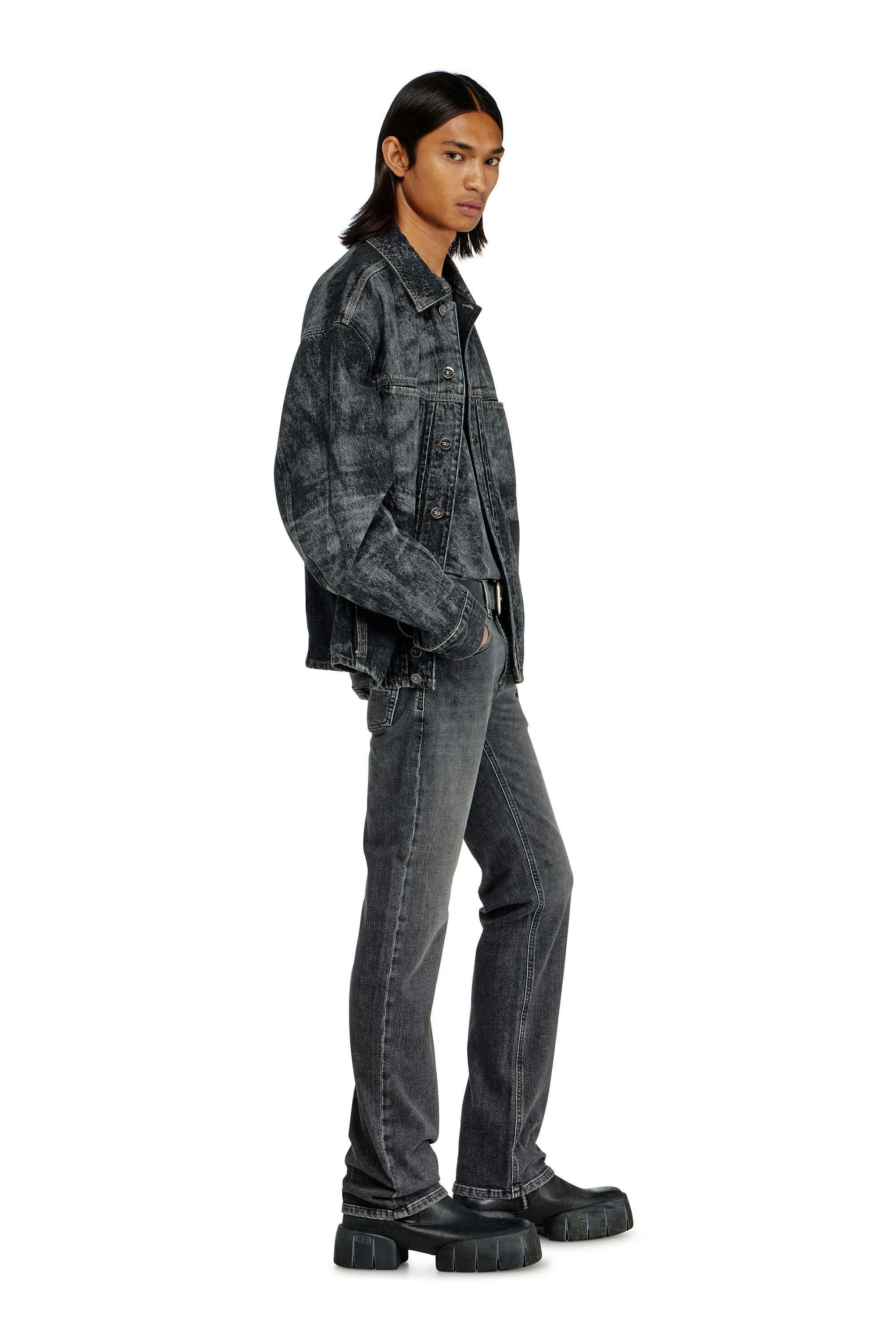 Diesel - Regular Jeans 1985 Larkee 0HDBD Homme, Noir/Gris fonc&eacute; - Image 2