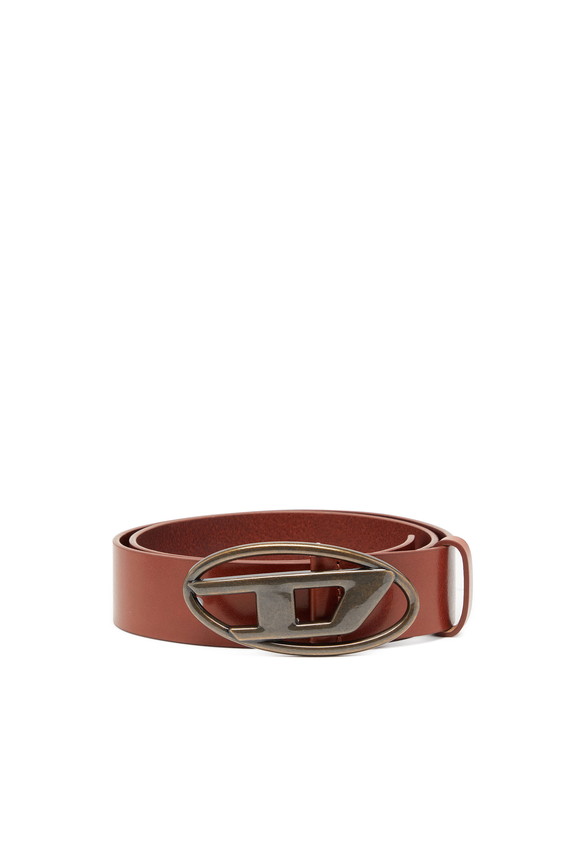 Diesel - B-1DR, Ceinture 3.9 cm en cuir avec boucle D Homme in Marron - 1
