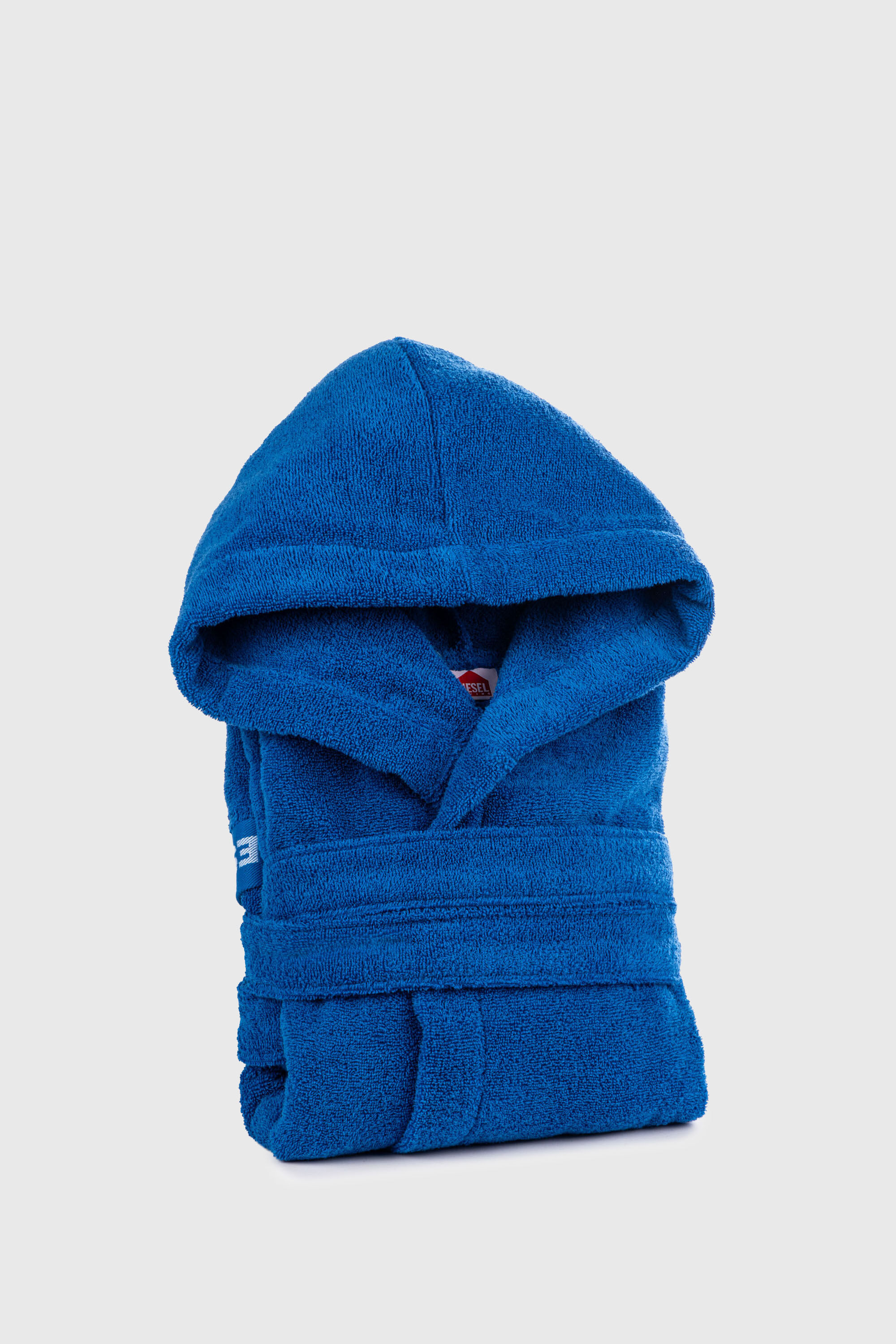 Diesel - 1015102 LOGO-COTTON BATHROBE SIZE S BLUE, Peignoir en &Eacute;ponge de Coton, taille S Mixte in Bleu - 1