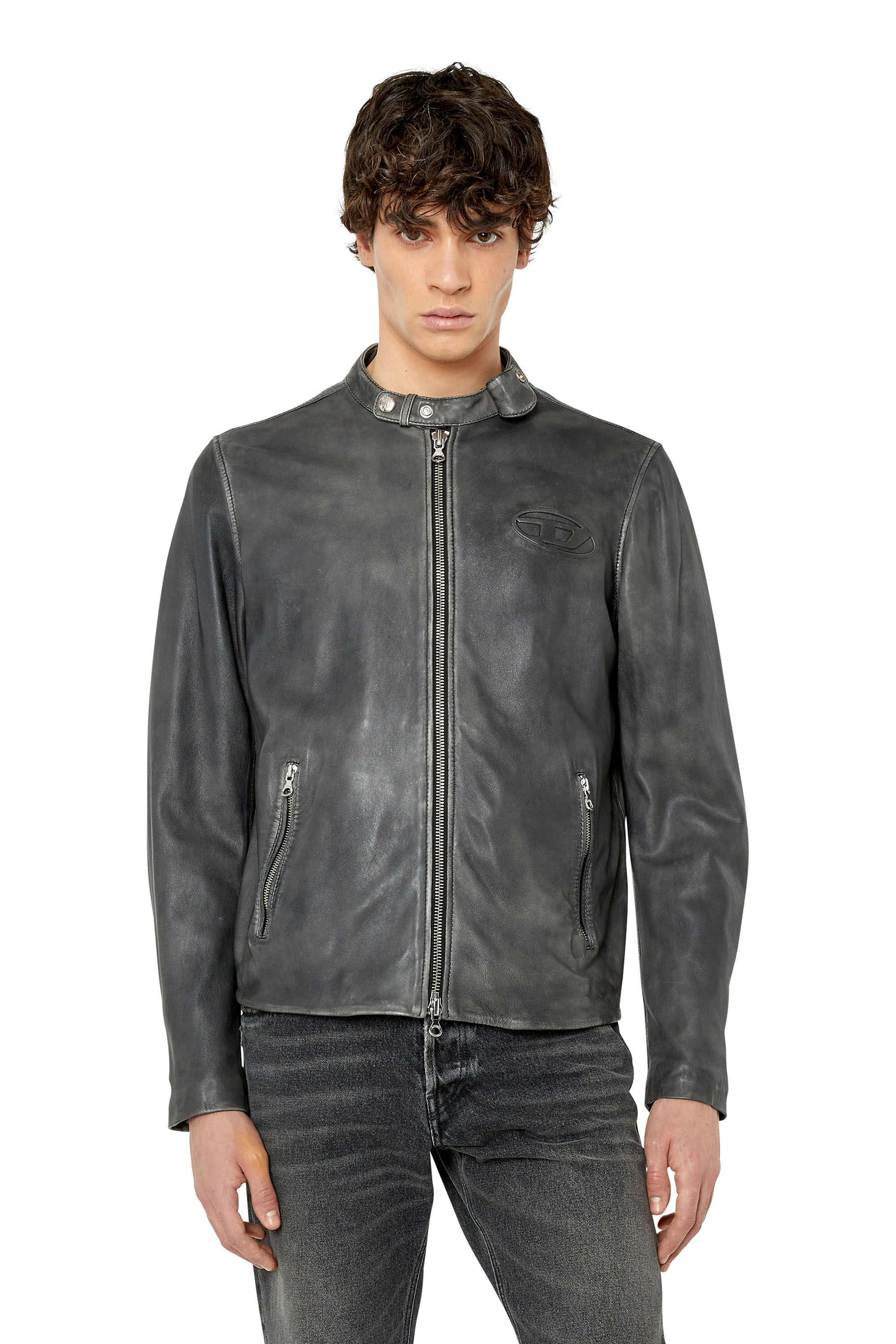 Blouson cuir diesel homme clearance