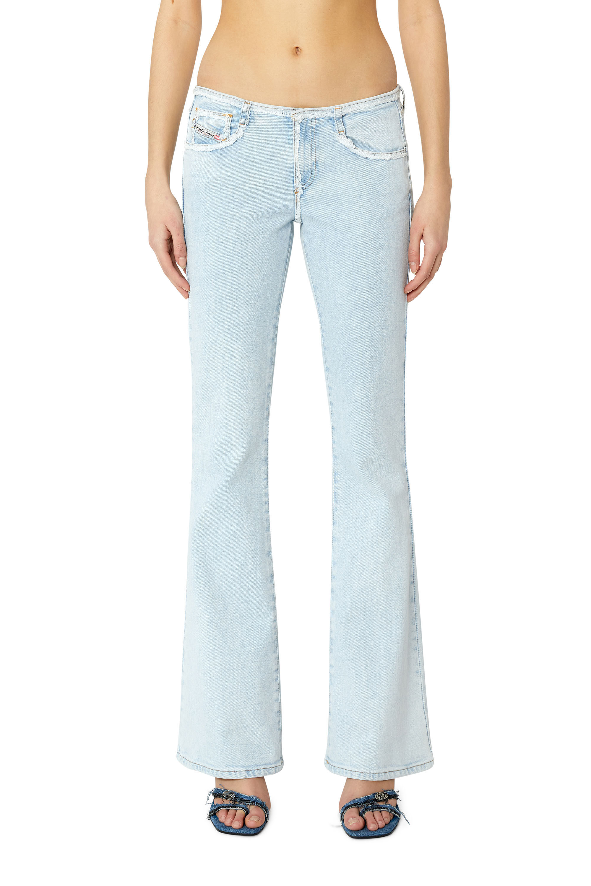 Diesel - 1969 D-Ebbey 09F68 Bootcut and Flare Jeans, Bleu Clair - Image 3