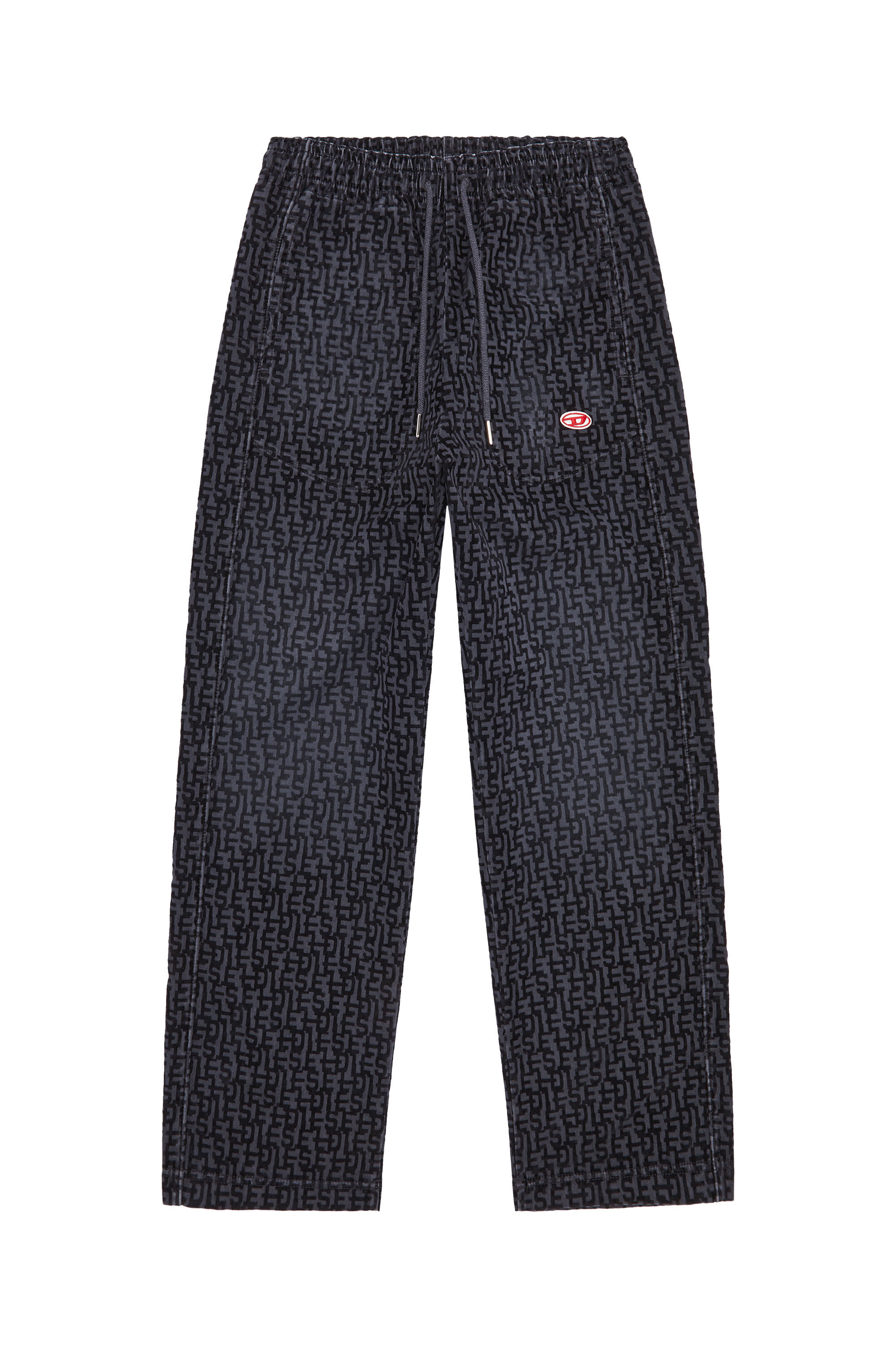Diesel - D-Martians Track Denim 068AW Straight, Noir/Gris foncé - Image 2