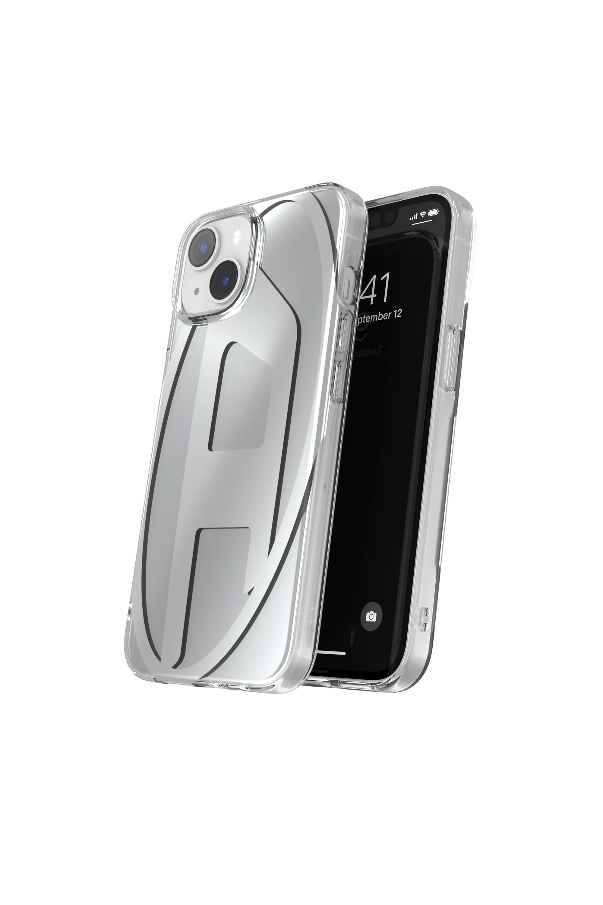 Diesel - 54094 MOULDED CASE, Coque Oval D iPhone 13/iPhone 14 Mixte in Gris argenté - 3