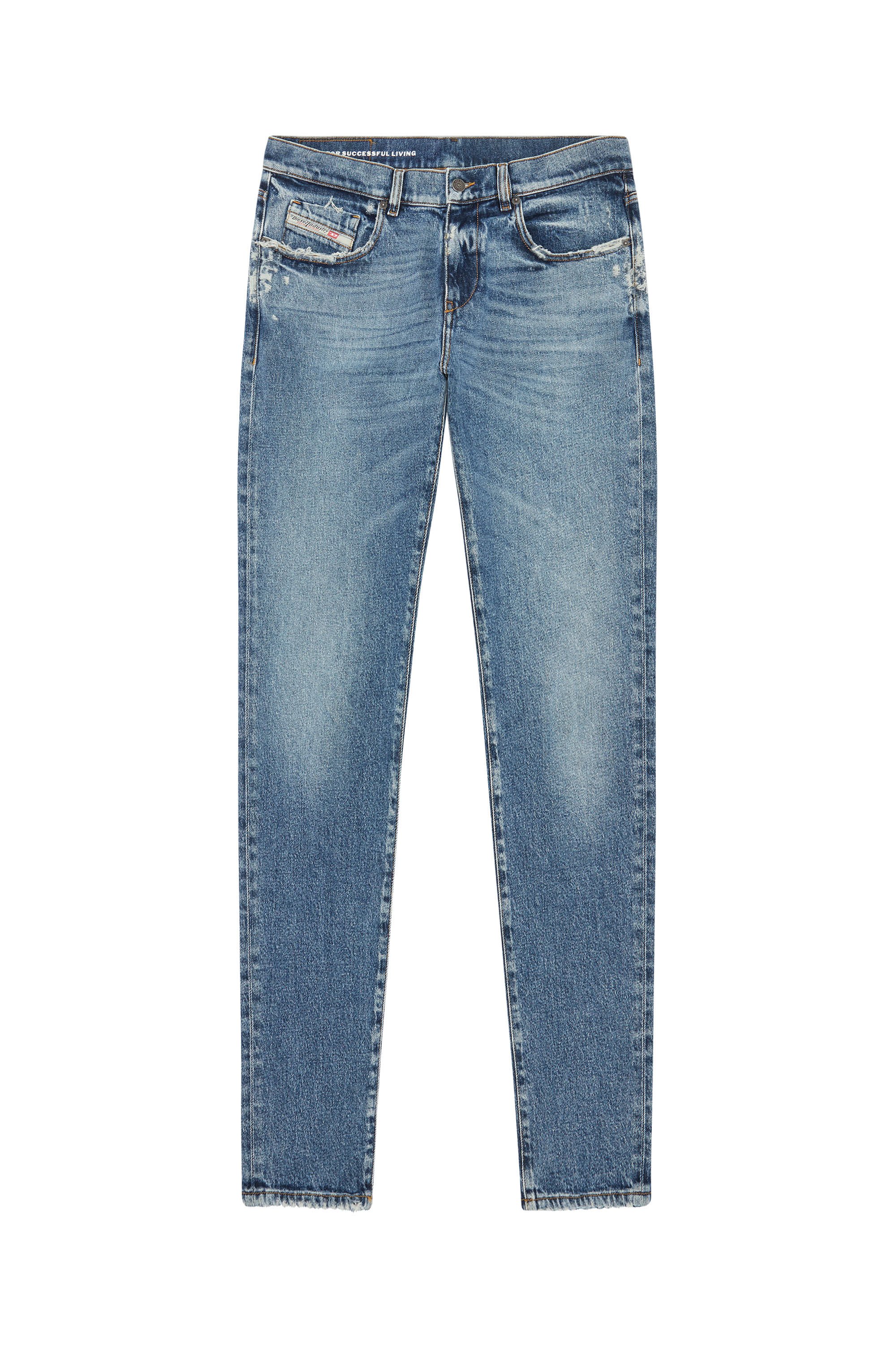Diesel - 2019 D-Strukt 09F16 Slim Jeans, Bleu moyen - Image 2