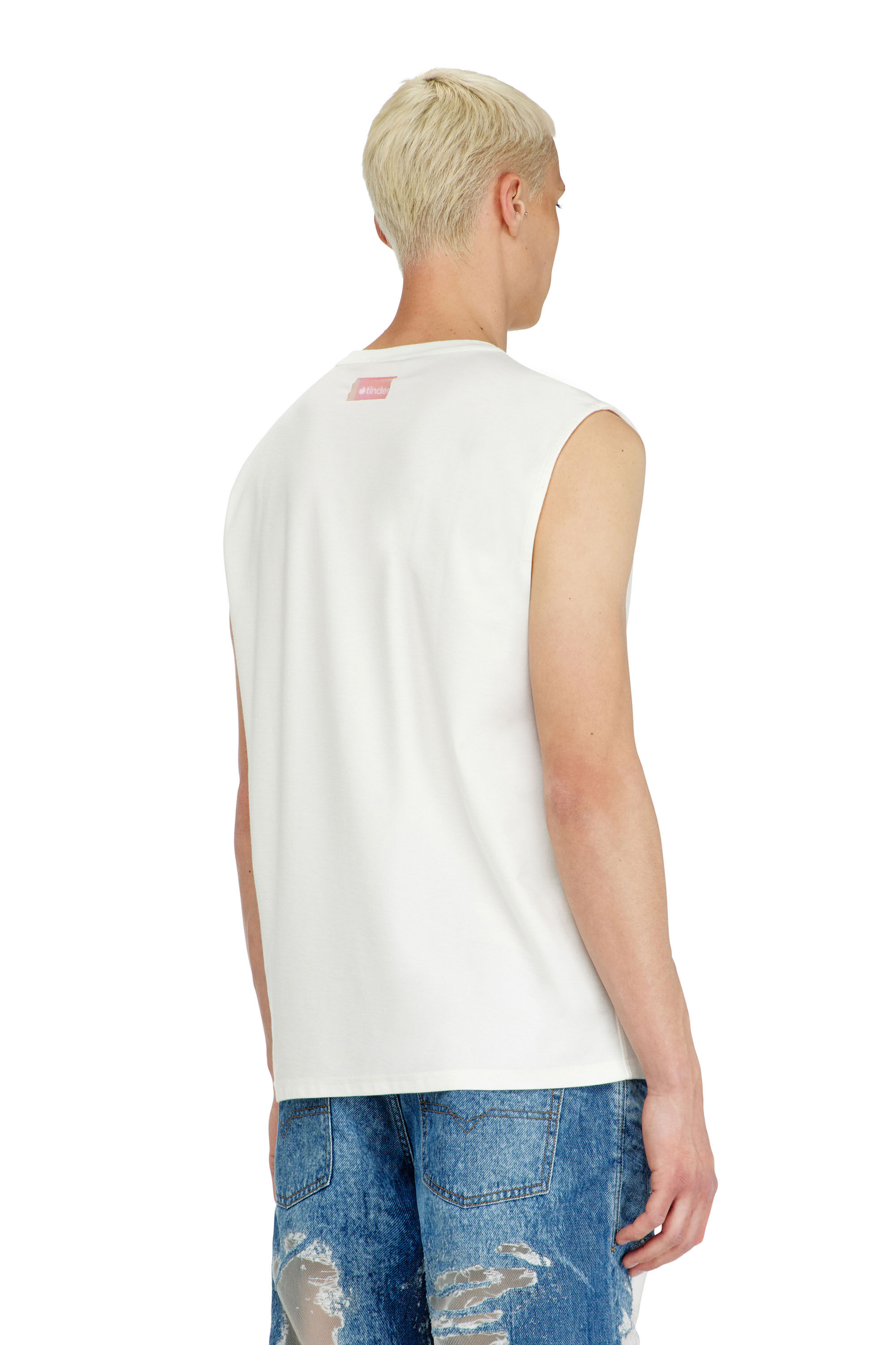 Diesel - PR-T-NORM-BISC-MATI-R, D&eacute;bardeur avec logo For Successful Loving Mixte in Blanc - 4