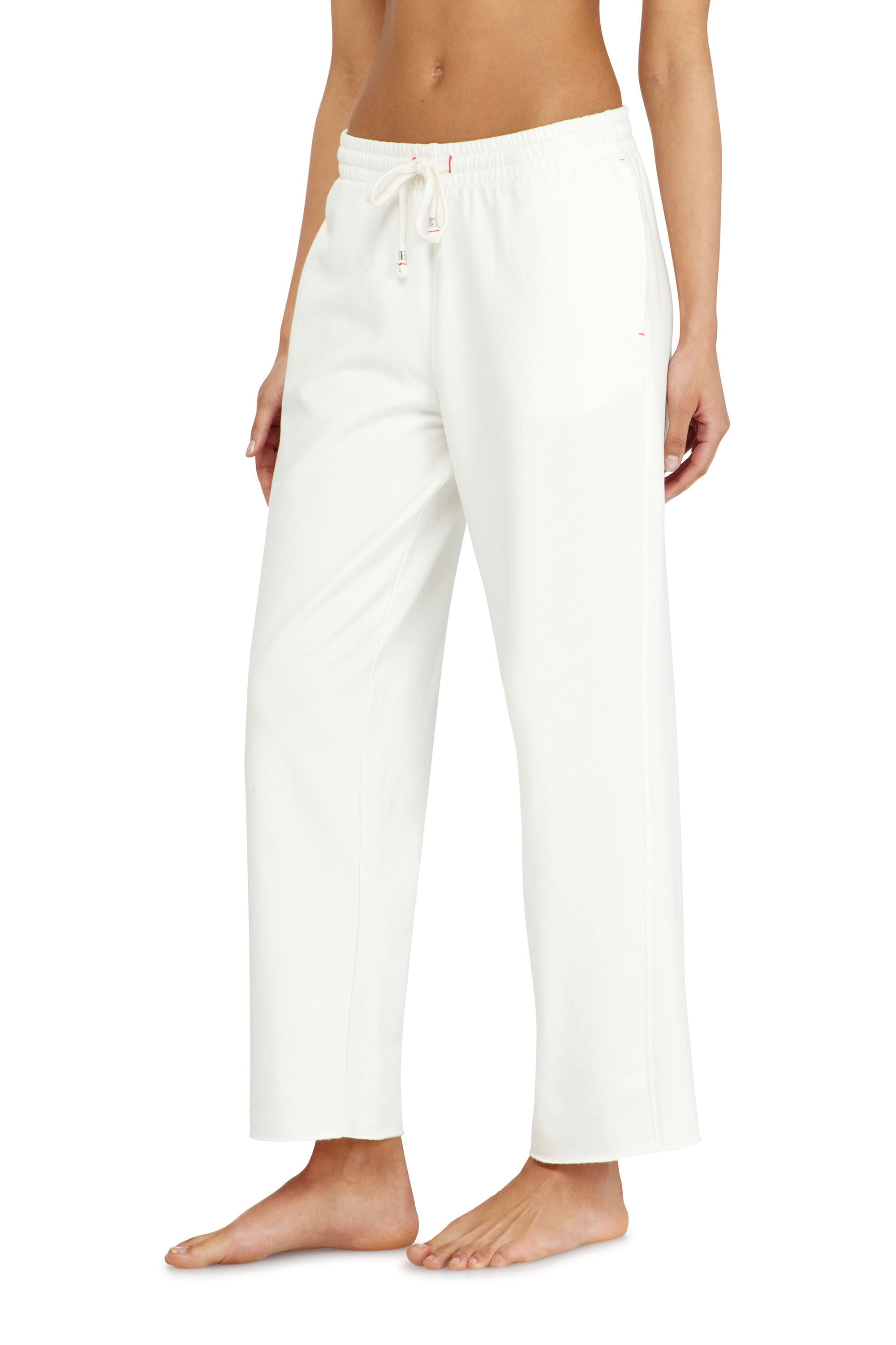 Diesel - INDRA-D-CORE, Pantalon de jogging gratt&eacute; avec ourlets francs Femme in Blanc - 3