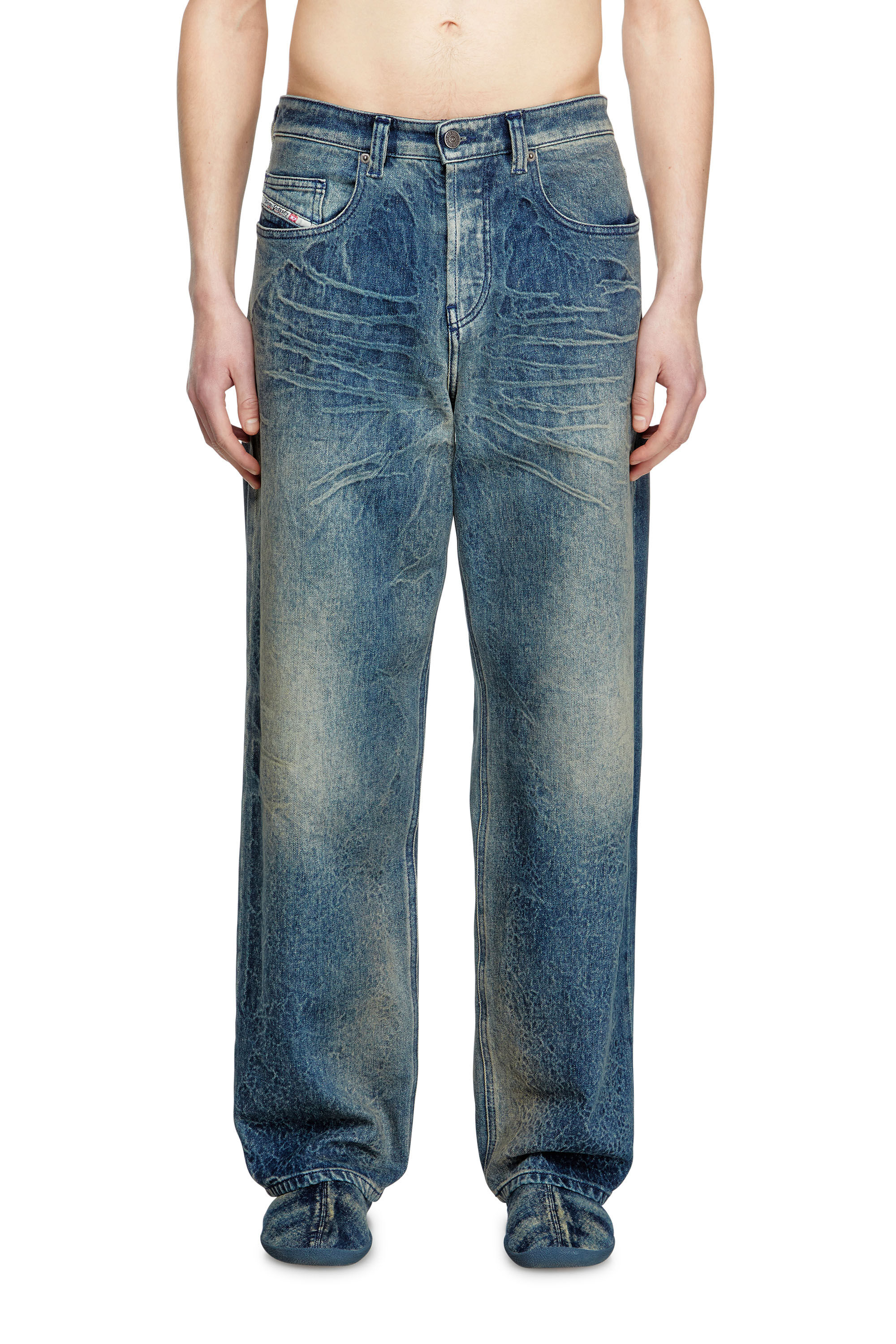 Diesel - Relaxed Jeans 2001 D-Macro 007BG Homme, Bleu Foncé - Image 3