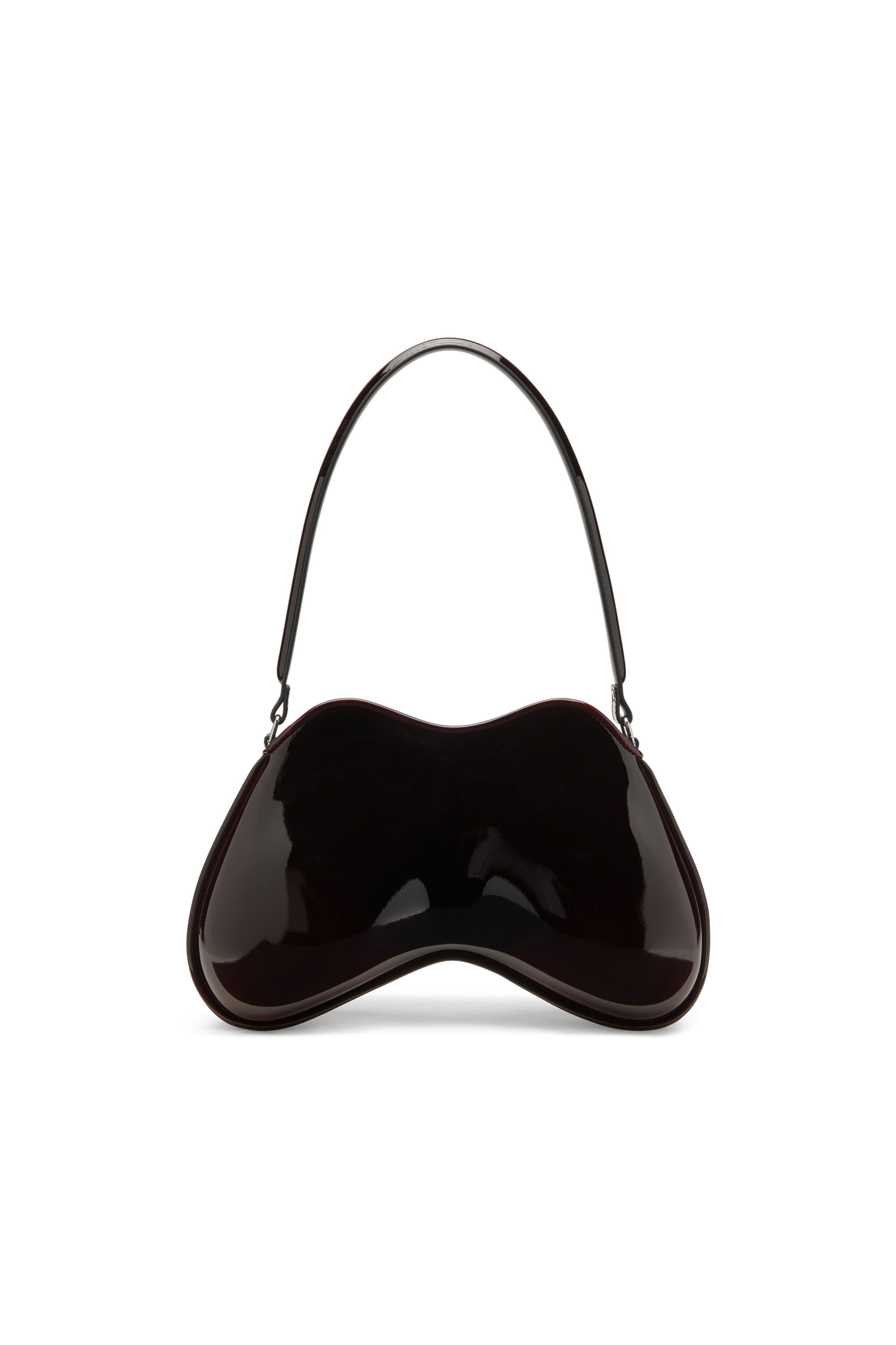 Diesel - DOUBLE-D SHOULDER, Double-D-Sac épaule rigide en PU brillant dégradé Femme in Rouge - 3