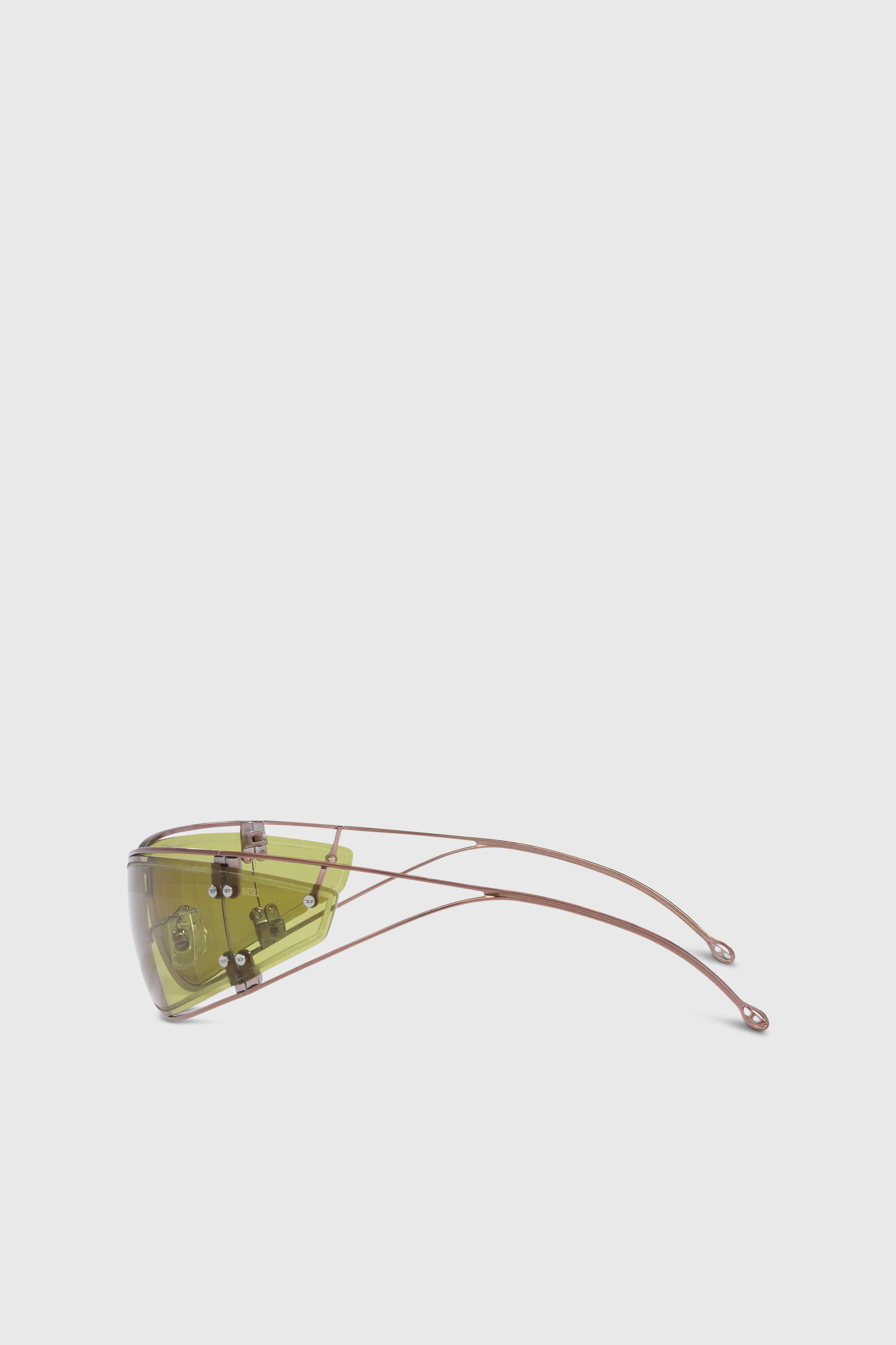 Diesel - 0DL1001, Lunettes de soleil de construction exp&eacute;rimentale enveloppante Mixte in Vert - 3