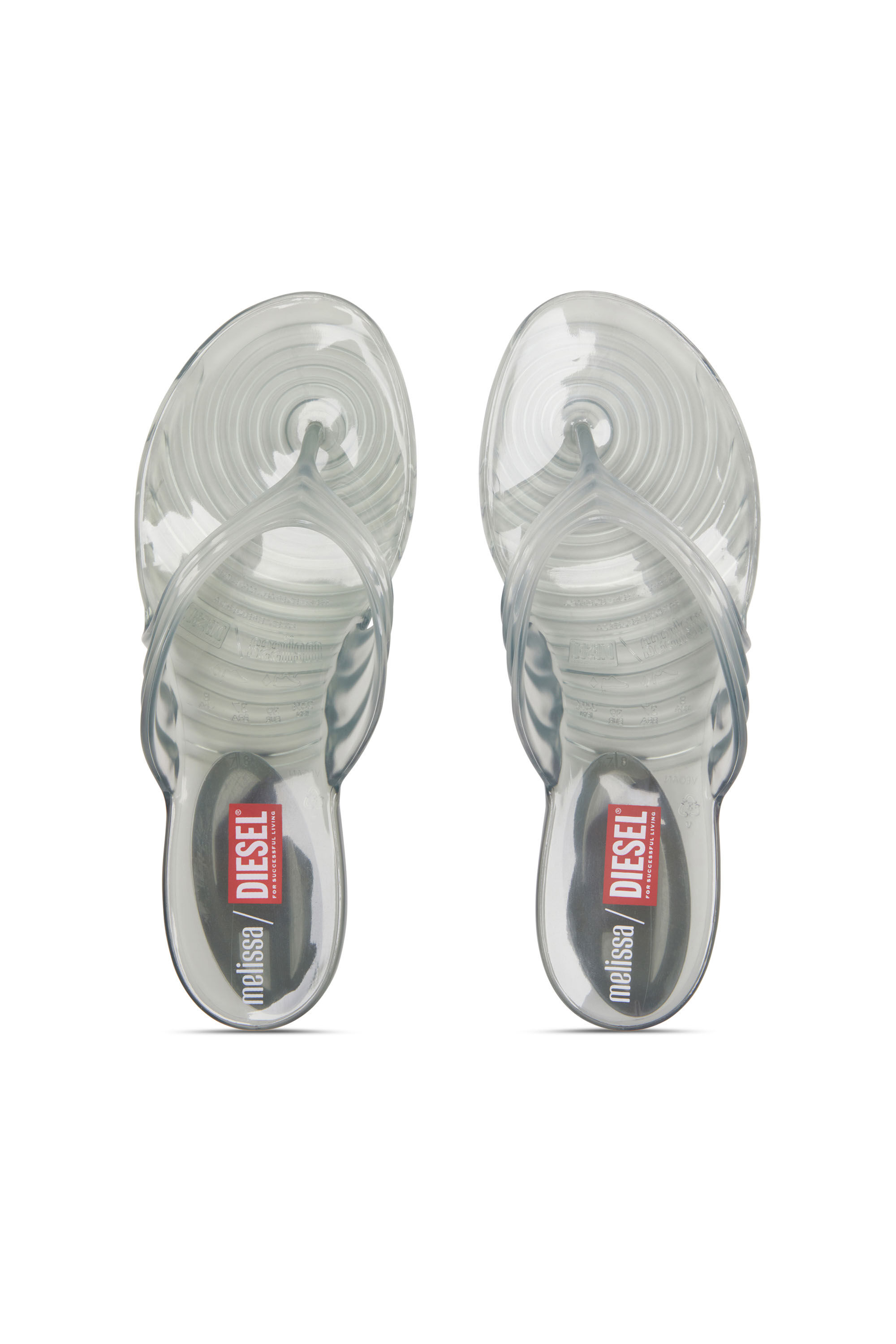 Diesel - MELISSA QUANTUM THONG, Tong sculpturale en Melflex® Femme in Gris - 4