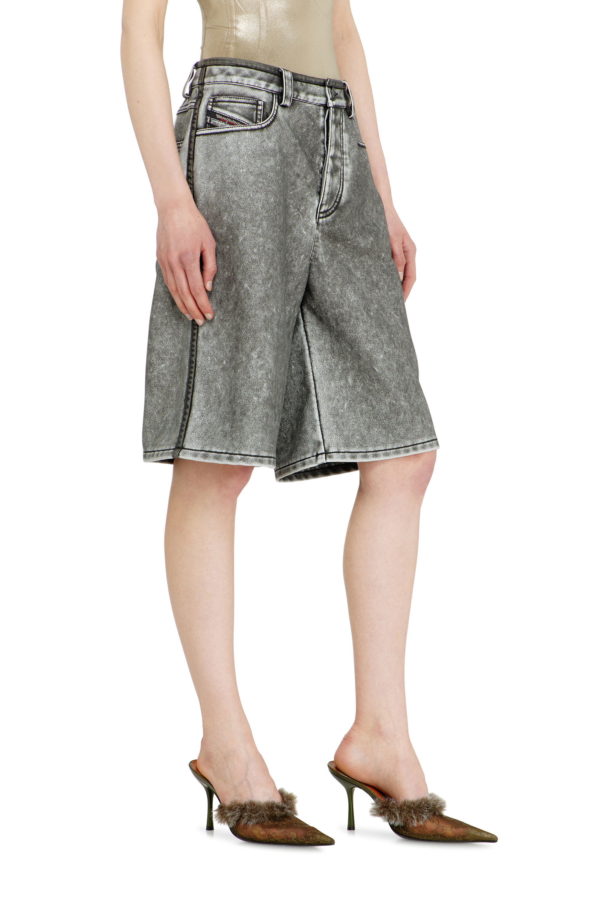 Diesel - P-ARLOR, Bermuda en PU Femme in ToBeDefined - 3