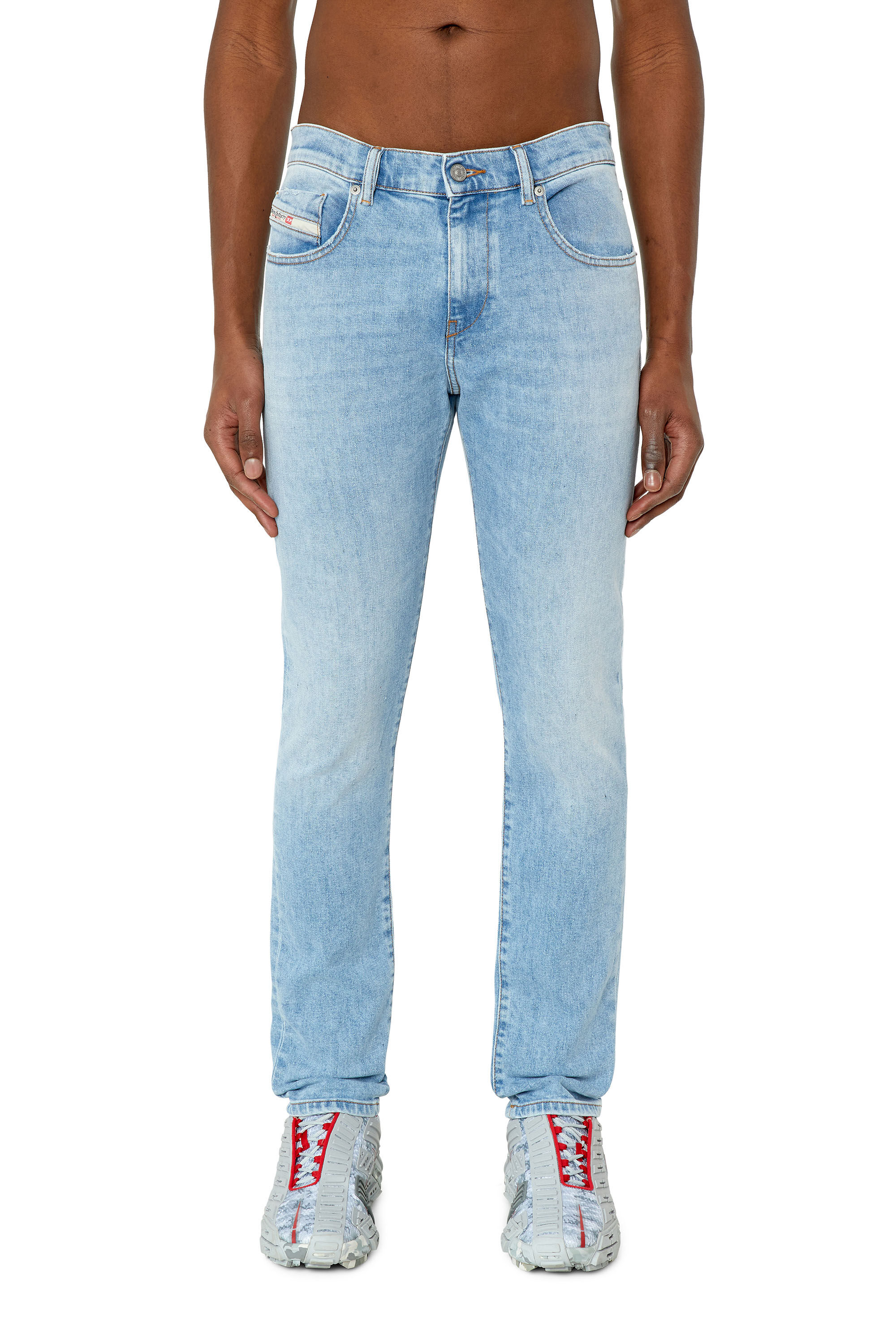 Diesel - 2019 D-Strukt 09F41 Slim Jeans, Bleu Clair - Image 3