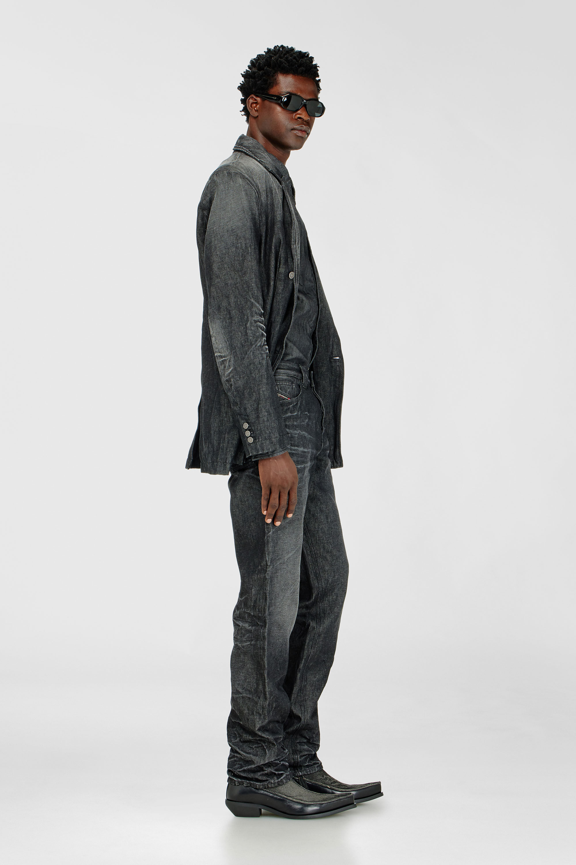 Diesel - Regular Jeans 1991 D-Voeed 09R39 Homme, Noir/Gris fonc&eacute; - Image 2