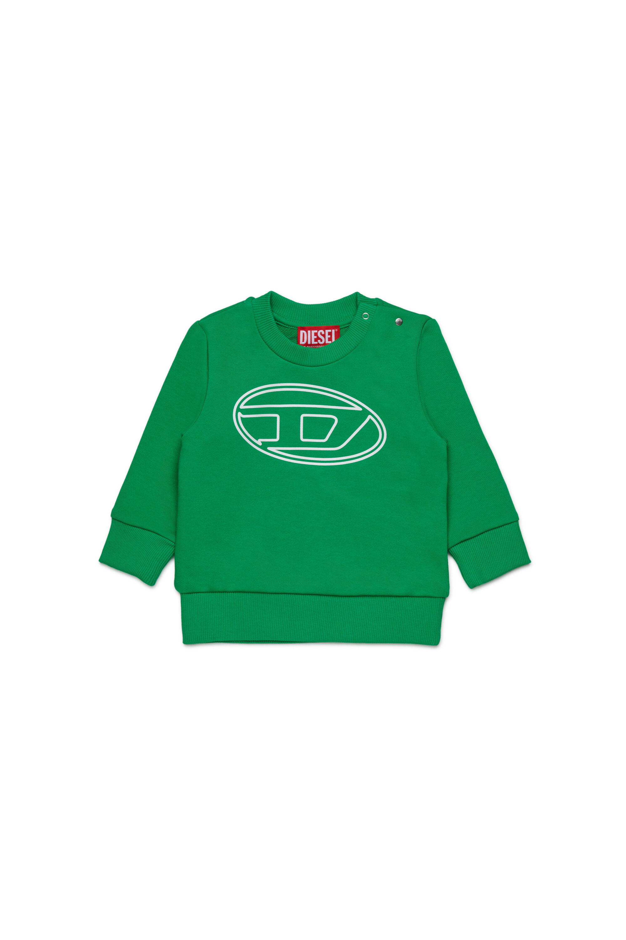 Diesel - STIMOTYB, Sweat en coton avec logo Mixte in Vert - 1