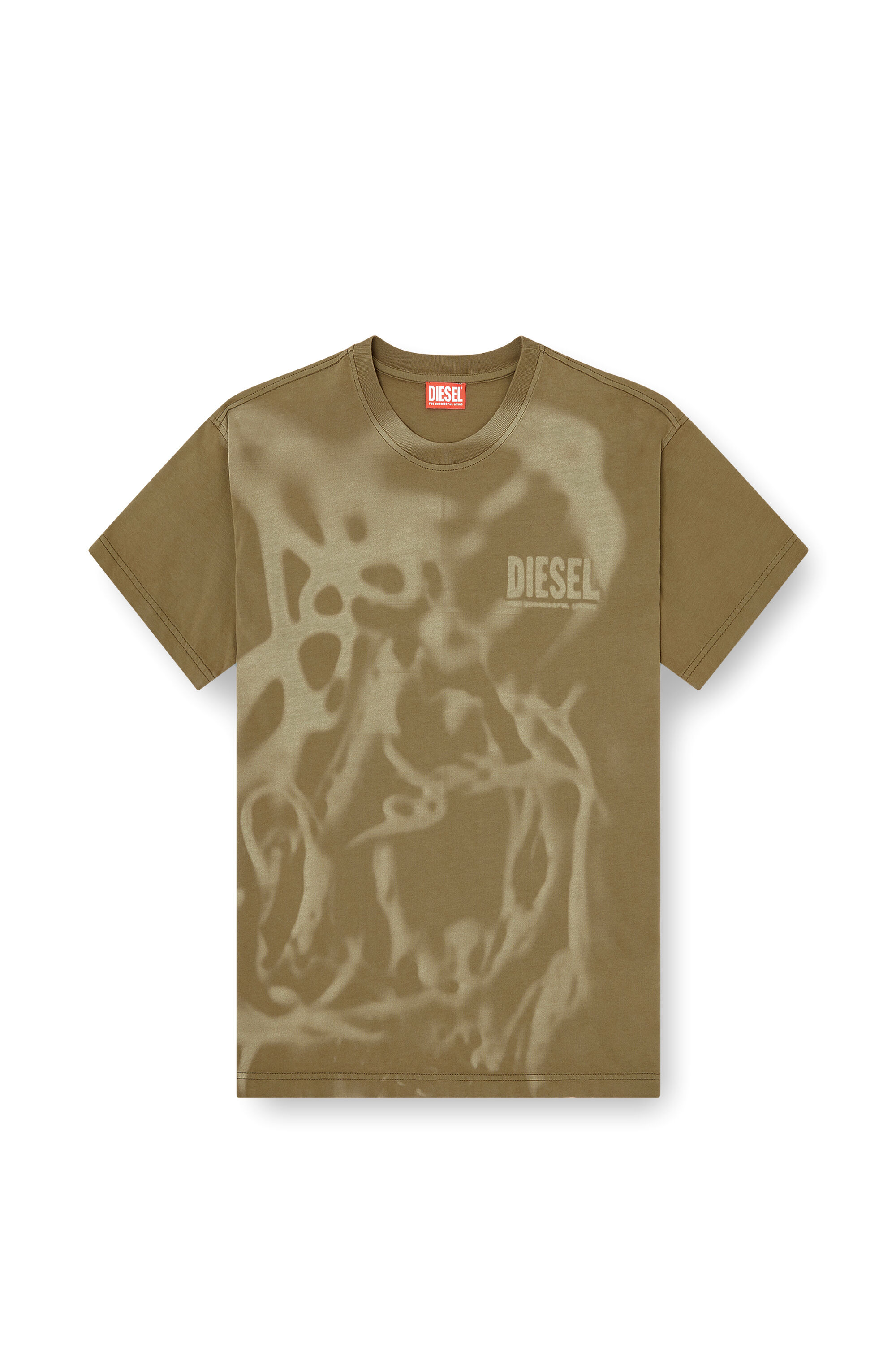 Diesel - T-NORM-V7, T-shirt en coton avec impression laser Homme in Beige - 5