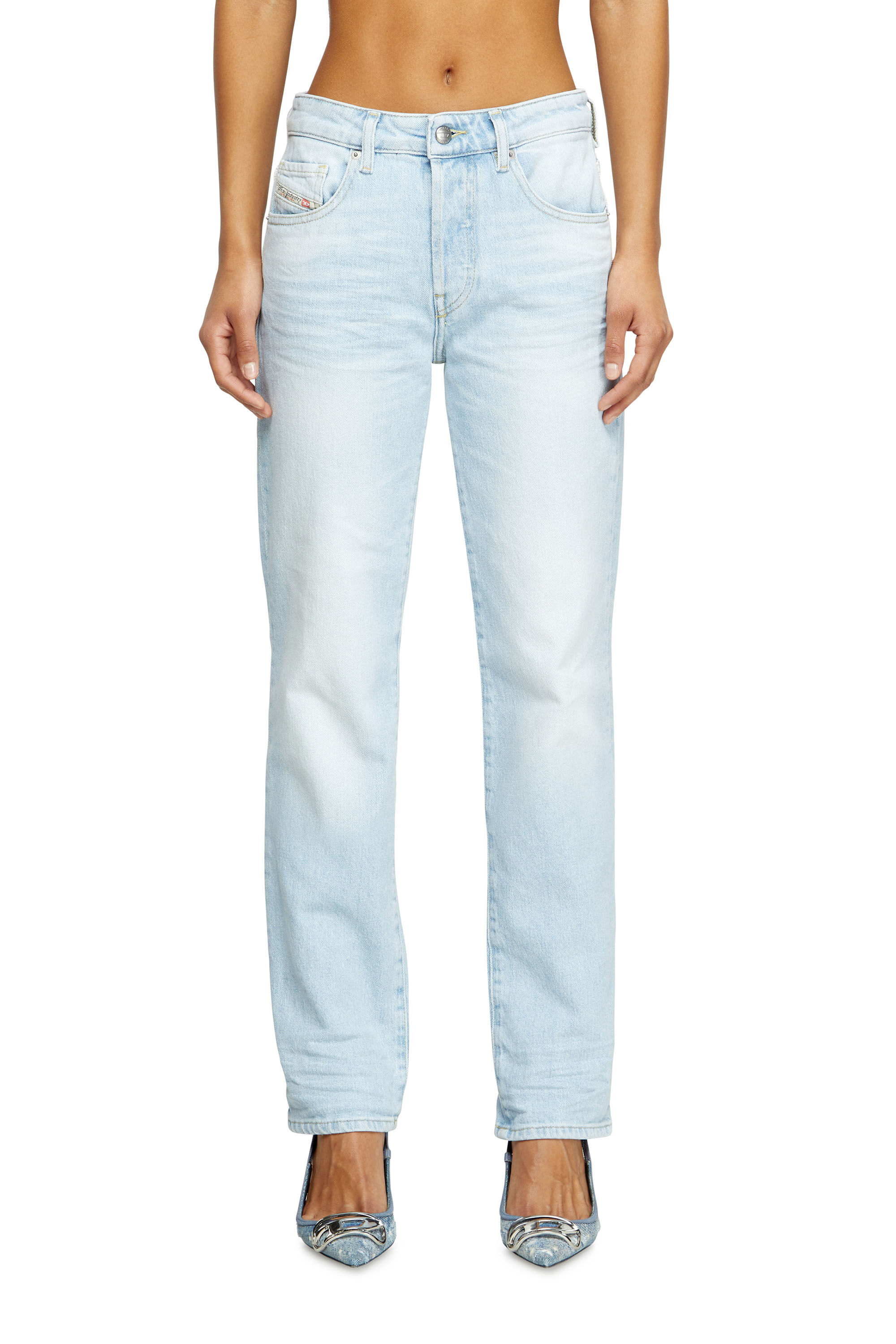 Diesel - Regular Jeans 1989 D-Mine 09M11 Femme, Bleu Clair - Image 3