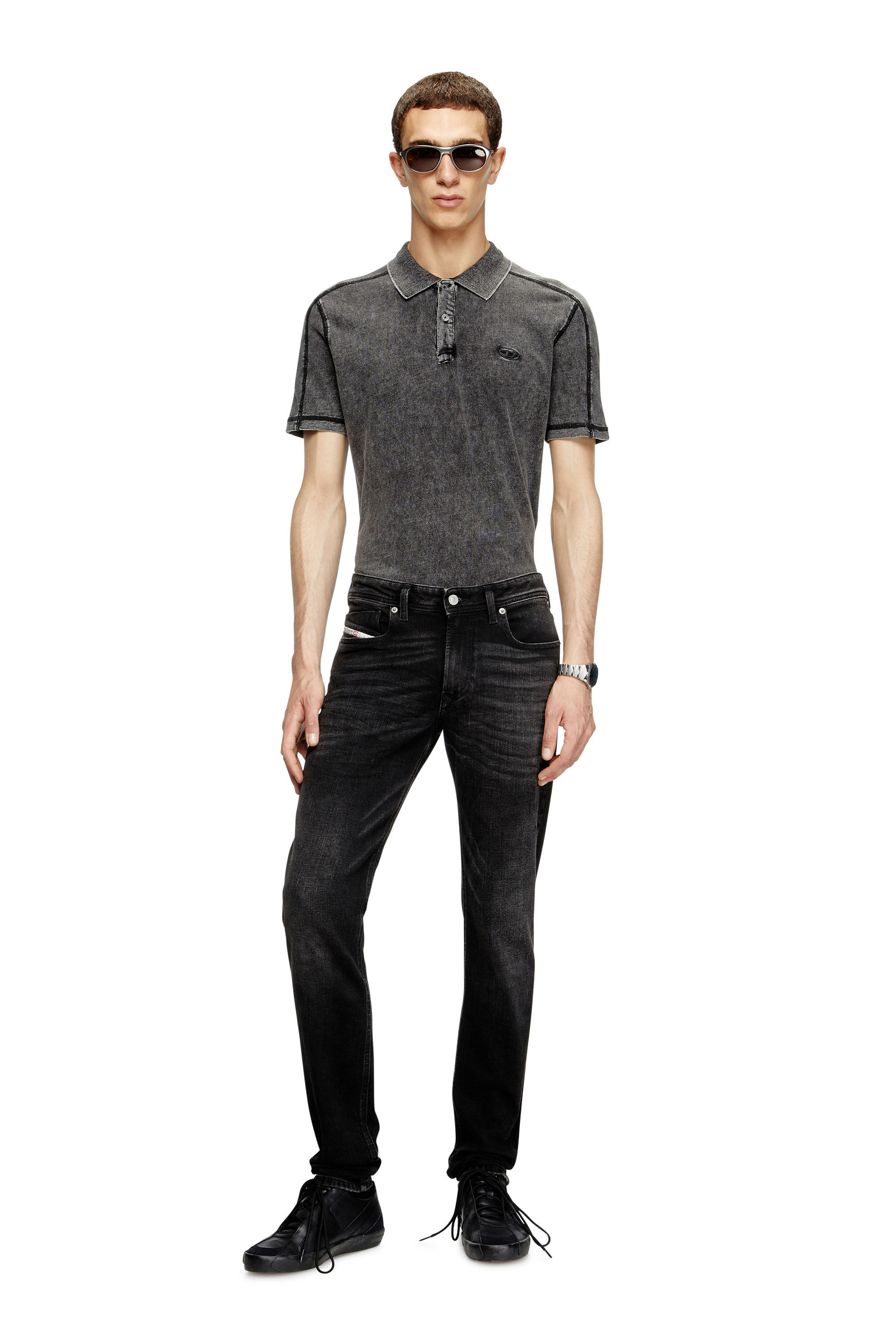 Diesel - Skinny Jeans 1979 Sleenker 0GRDA Homme, Noir/Gris foncé - Image 1