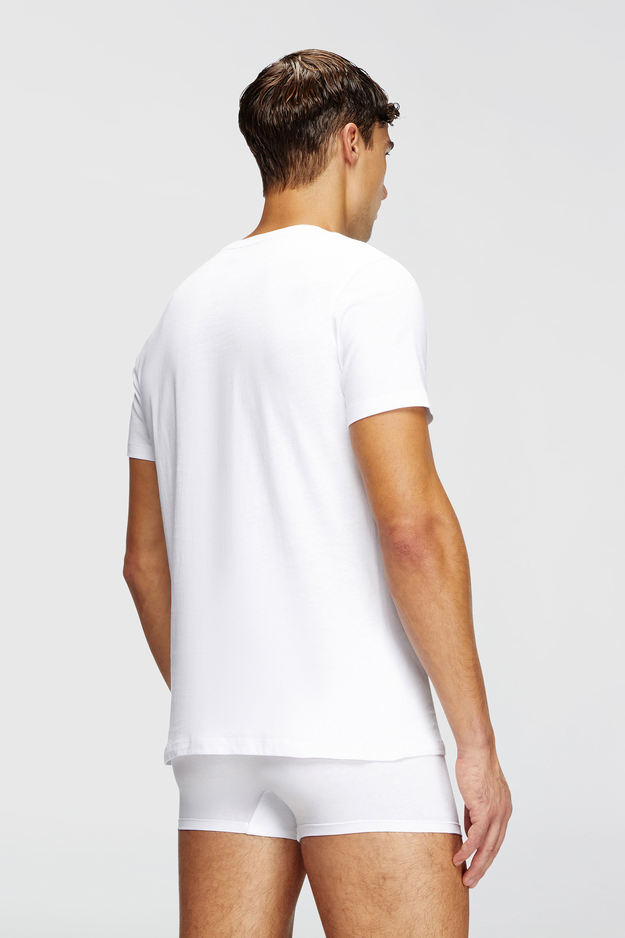 Diesel - MICHAEL-D-BOX-3PACK, Lot de trois T-shirts avec col en V Homme in Blanc - 4