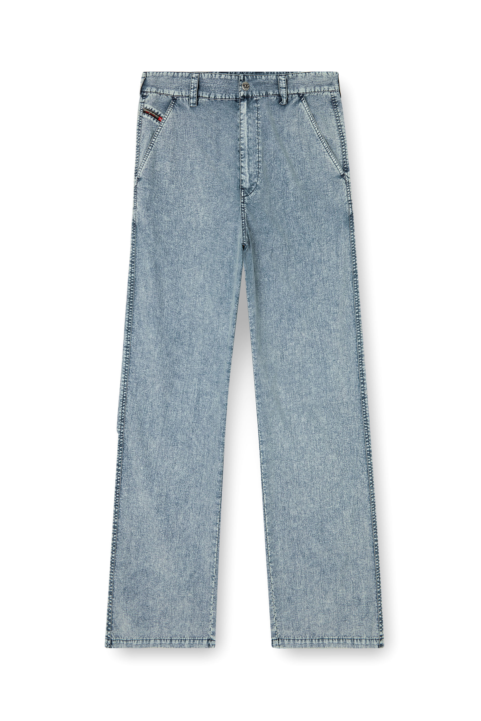 Diesel - P-HANTIK-CHINO, Pantalon chino en taslan de nylon recyclé Homme in Bleu - 2