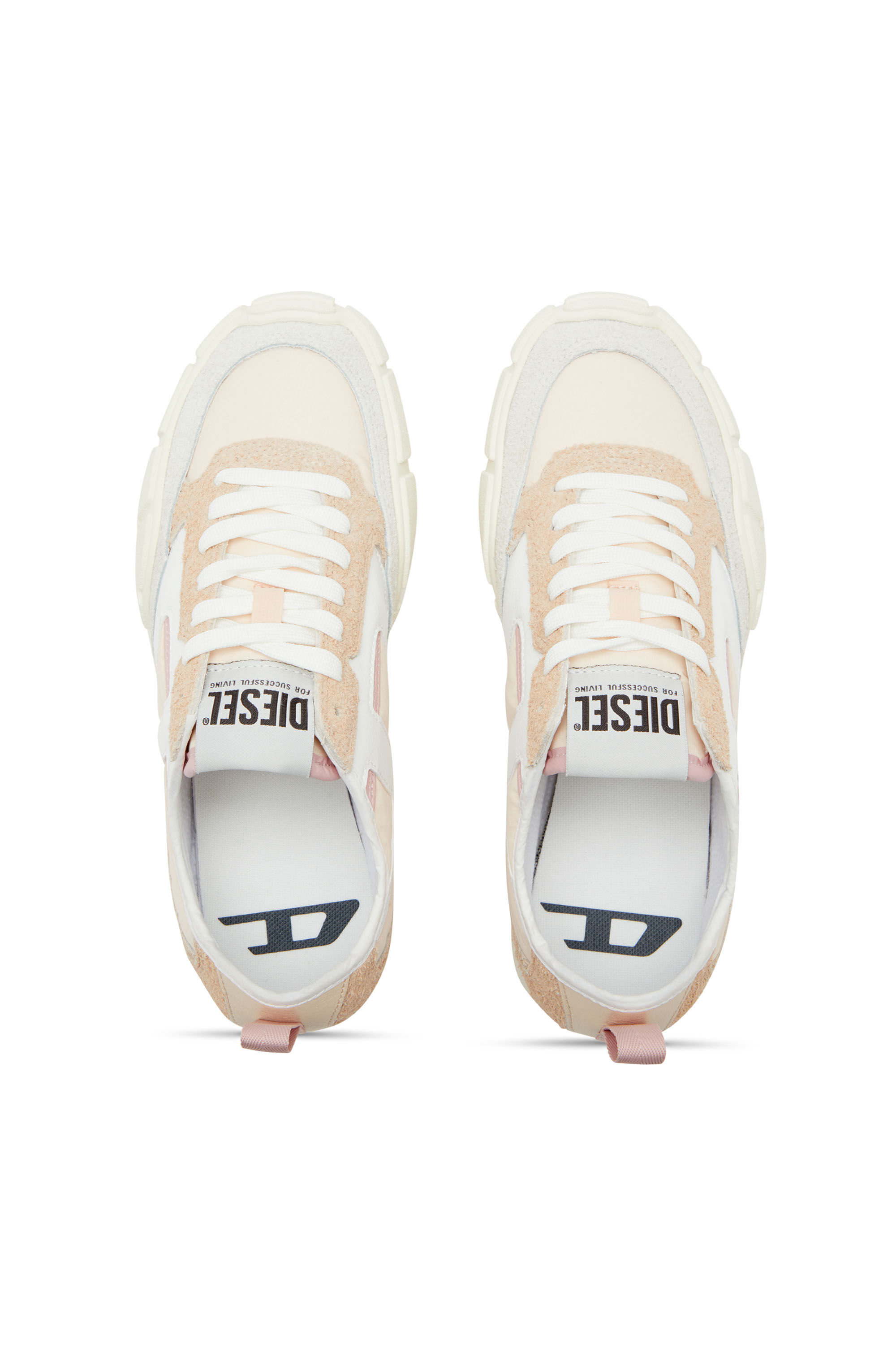 Diesel - S-PAGODHA LOW W, Sneakers en cuir, suède et tissu indéchirable Femme in ToBeDefined - 4