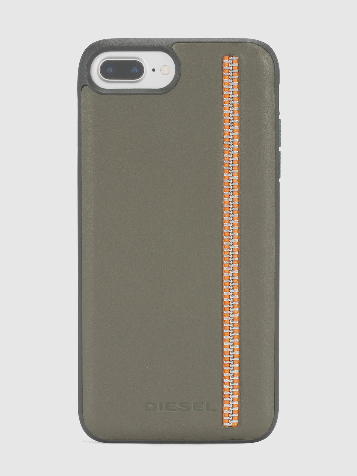 Diesel - ZIP OLIVE LEATHER IPHONE 8/7/6s/6 CASE, Coque en cuir olive avec zip, iPhone 8/7/6s/6 Mixte in Vert - 2