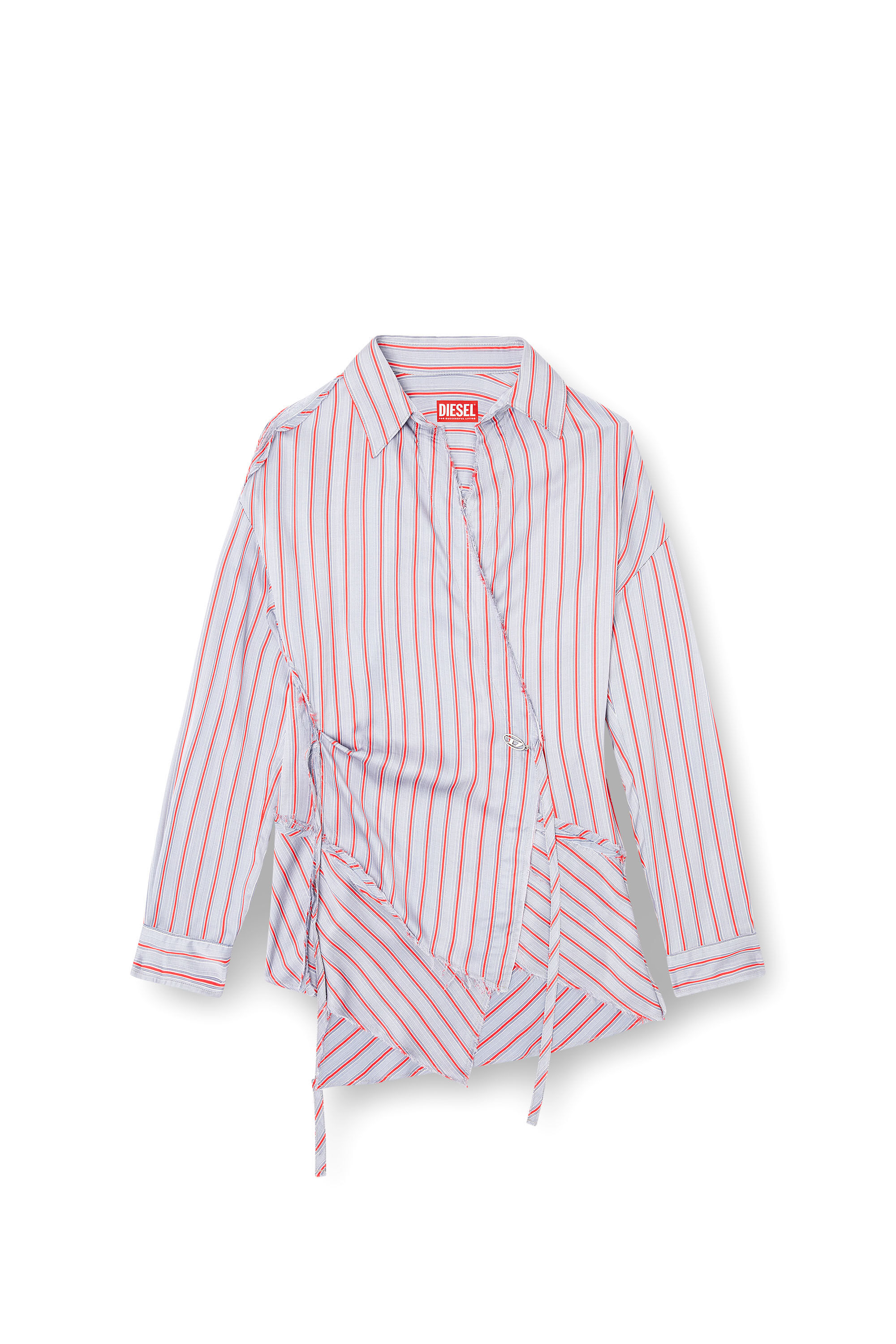 Diesel - C-RAZY, Chemise enveloppante asymétrique Femme in Polychrome - 2