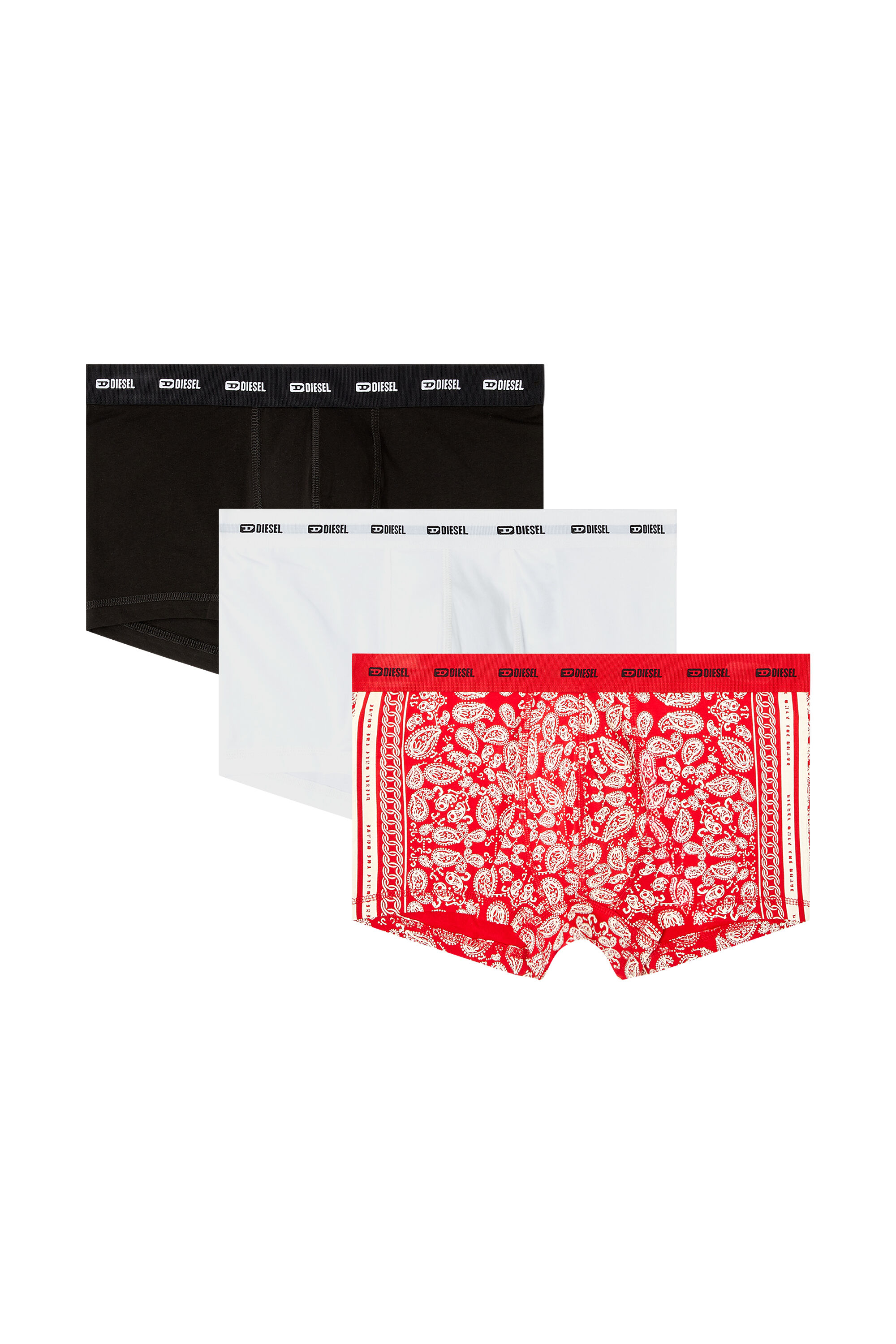 Diesel - DAMIEN-GFT-UTLT-3PACK, Lot de 3 boxers en coton stretch Homme in Polychrome - 2