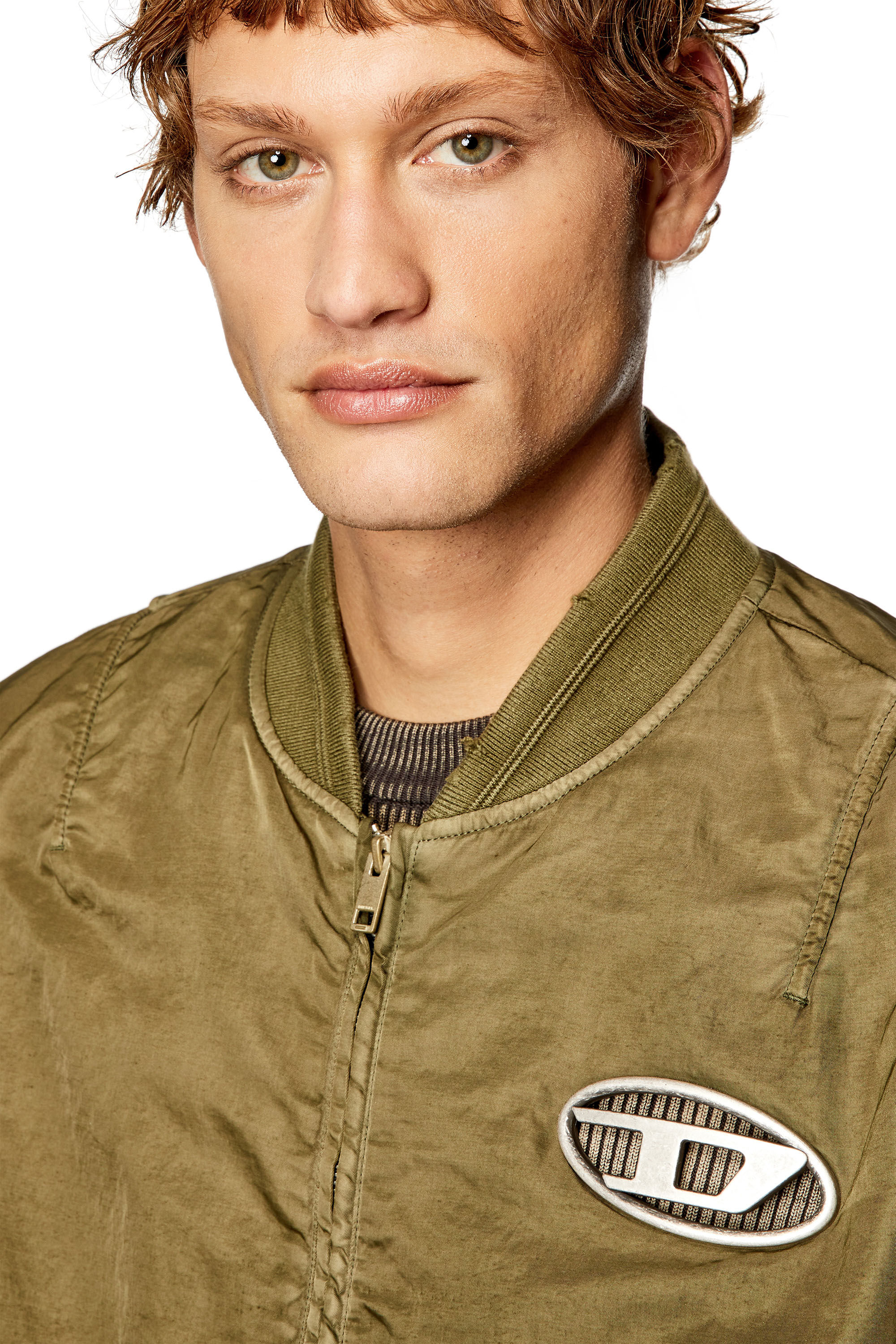 Veste bomber matelassee avec effet degrade Homme Vert Diesel
